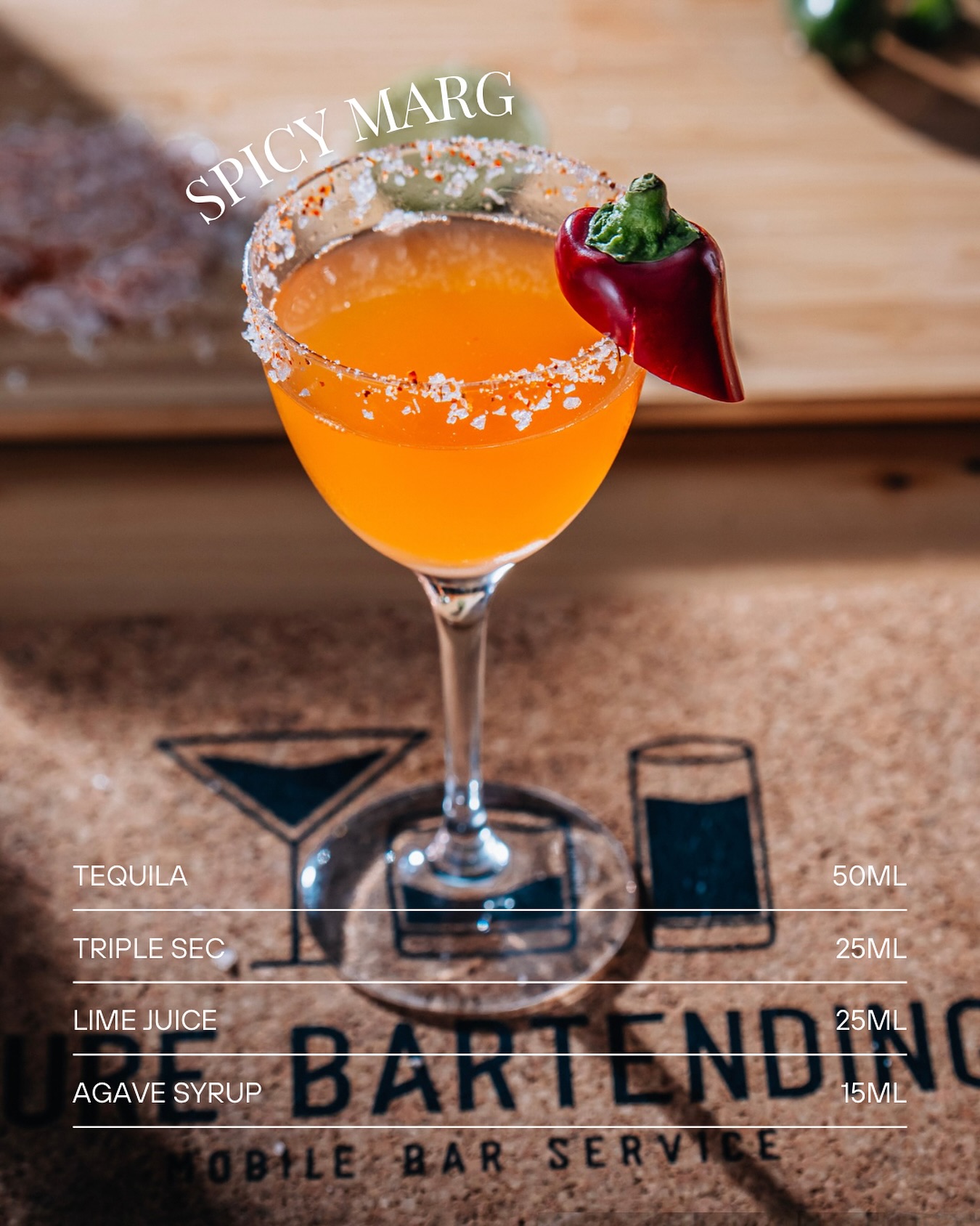 27°C and the weekend’s in sight… sounds like spicy margarita time!
Finely chop fresh jalapeños and shake them up with your margarita ingredients for a fiery kick. Serve with a Tajín or chilli-salted rim for extra 🌶️
______________________
#MobileBartendingScotland #SpicyMargarita #CocktailRecipe #MargaritaRecipe