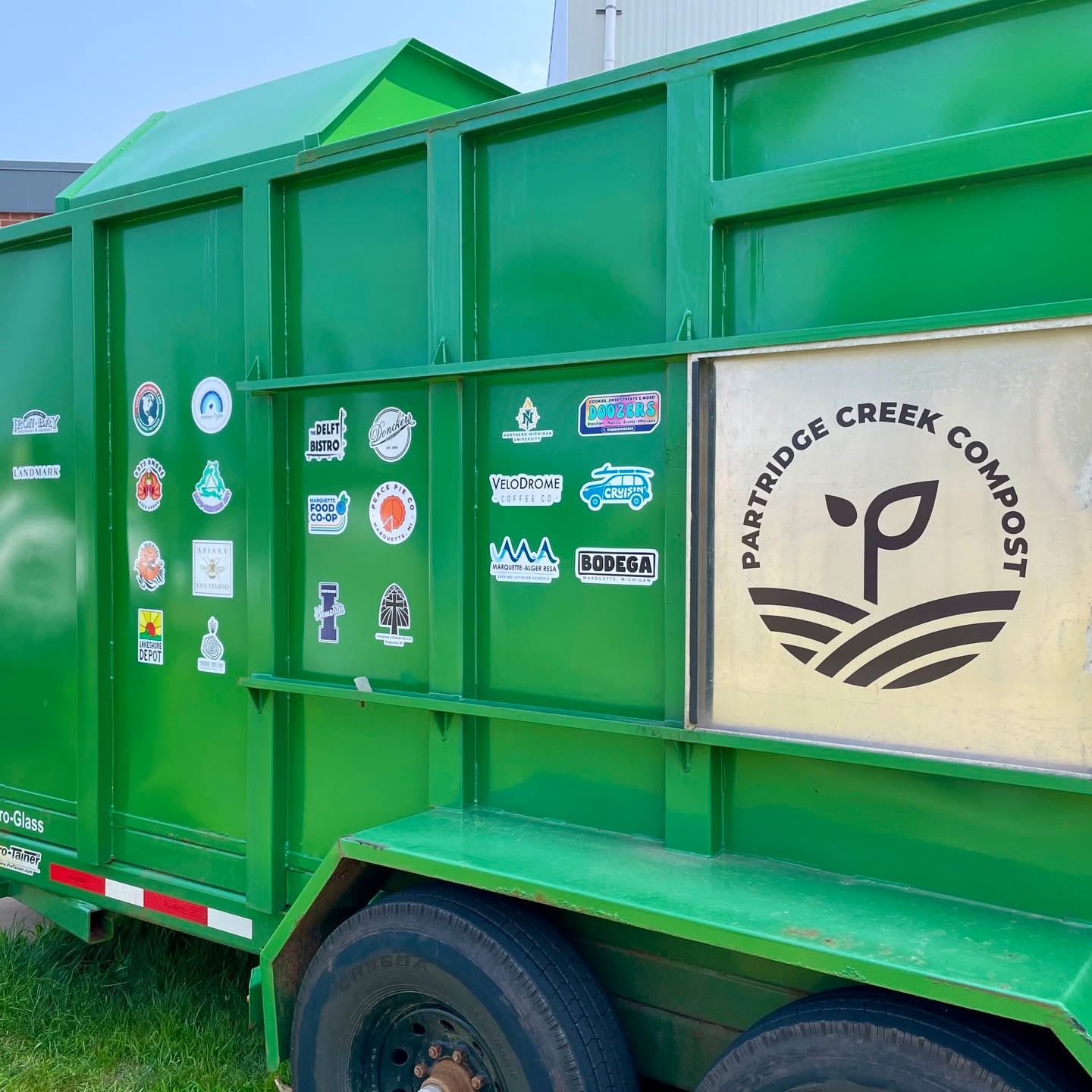 Check out our new trailer decals of all the businesses and organizations that compost throughout Marquette County! Vote with your dollars and support a business that makes the extra effort to compost their waste and build local soil 👏 #sustainablebusiness #wastediversion #compost #shoplocal