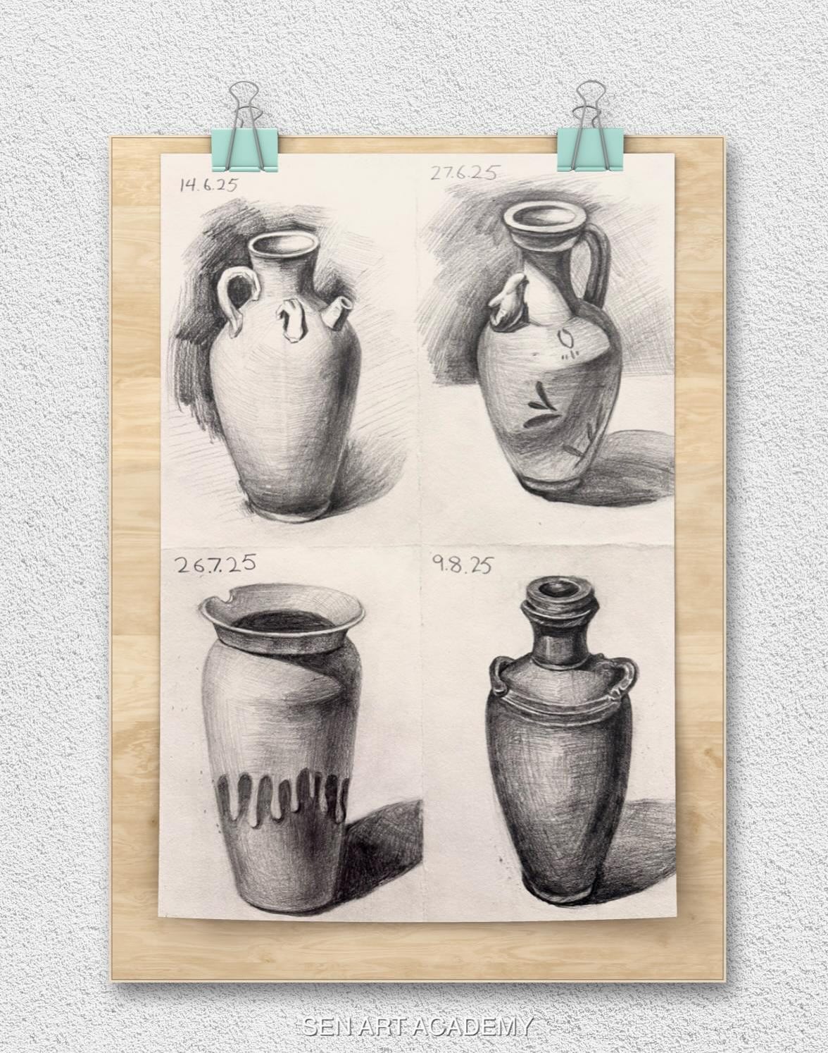 From Bottles to Brilliance
In our Senart sketching class, students don’t just learn to draw—they learn to see.
This piece features four bottles, each with its own personality: the shine of glass, the softness of ceramic, the cool touch of metal… every texture brought to life through pencil strokes.
From understanding structure, to mastering light and shadow, to exploring color contrast, she’s grown step by step into an artist who can express both form and feeling.
At Senart, sketching is more than a skill—it’s a way of observing and shaping the world. 🌍✏️
🎨🎨🎨
LEARN ART, SEN ART.
(all the drawings and paintings show on our ins are create by our art tutor or student)
#artnewzeland #art #artstudy #artstudio#artworld #artauckland #artist #artclass #artcourse #artistsoninstagram #artnz #nzart #artteaching #artwork #artstudent#artacademy #artstudio #auckland #artstudent#studentwork #artist #artlover
