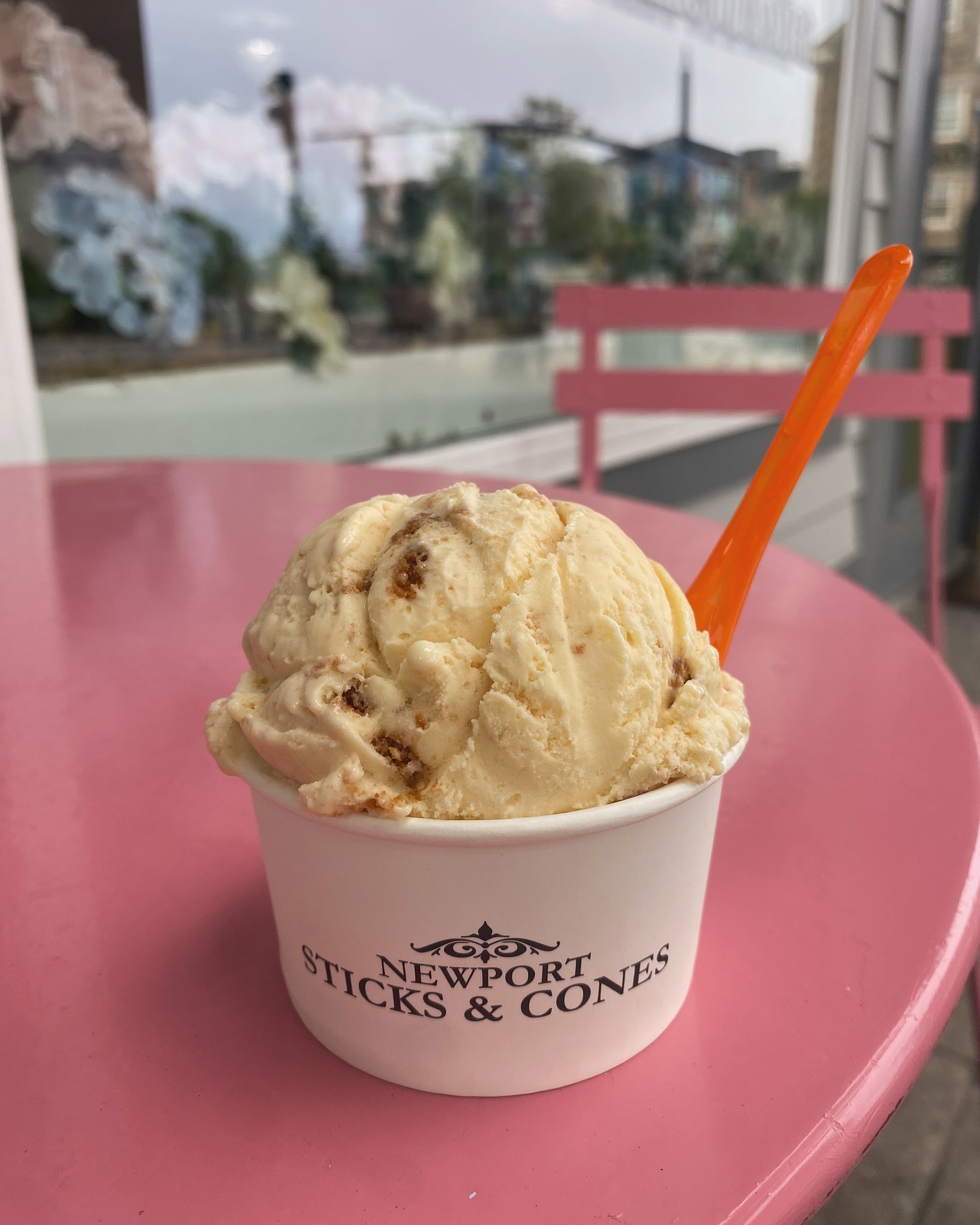 New homemade “Biscotto” gelato 🤗🤗
A creamy cookie butter base with Biscoff cookie crumble pieces folded in — yumm!!
#newport #newportri #homemadegelato #waffles #icecream #dessert #supportlocal #familybusiness