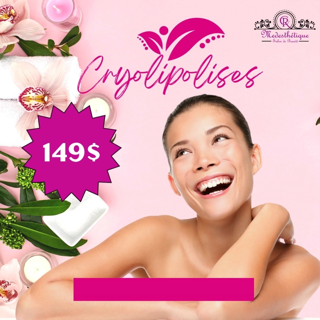 ❄️ Essayez la cryolipolyse dès 149 $ pour cibler les zones tenaces en douceur – sans chirurgie, sans éviction sociale. Consultation gratuite à Candiac !