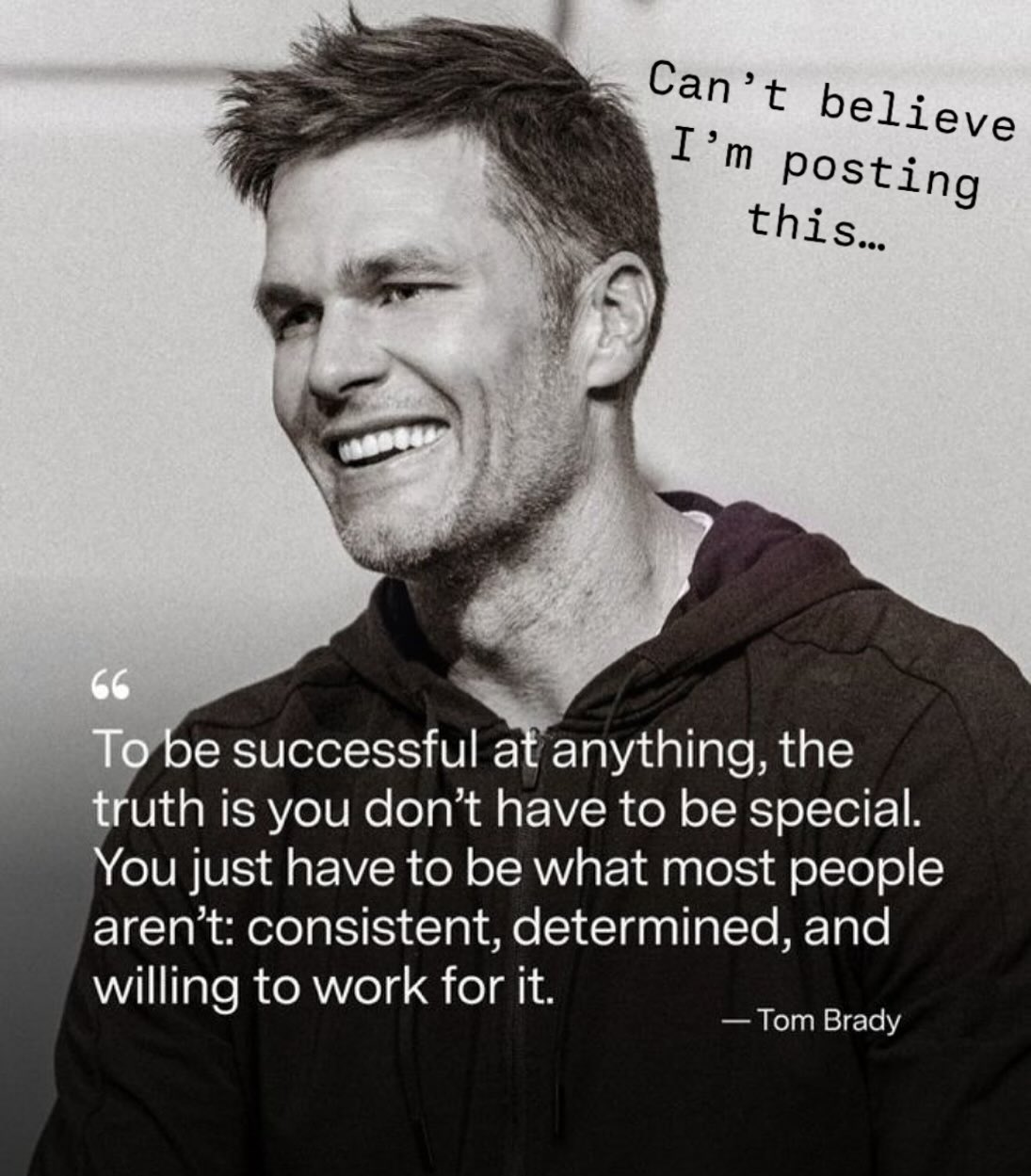 Okay…as a lifelong #Colts fan I despised the “cheater” @tombrady However, I begrudgingly admit the dude worked harder and longer than 99% of his peers. When a guy with this level of sustained success says something like this…it’s worth taking note!!