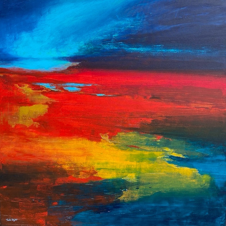 ‘Travels Far and Wide’
Acrylic on canvas
60 x 60 inches (5x5 Ft)
Created in 2024
#redpainting #abstractartwork #abstraction #gesturalabstraction #acryliconcanvaspainting #newpainting #paletteknife #paletteknifepainting #indianartist #paintingdetail #acrylique #acryliquesurtoile #abstrait #abstraitart #abstractartists #abstractpainting #abstractlandscape #indianartistscommunity #painterly #artiststudio #details #art_spotlight #artdetail #texture #abstract_worldart_ #abstract_worldart #abstractartorg #tveshasingh