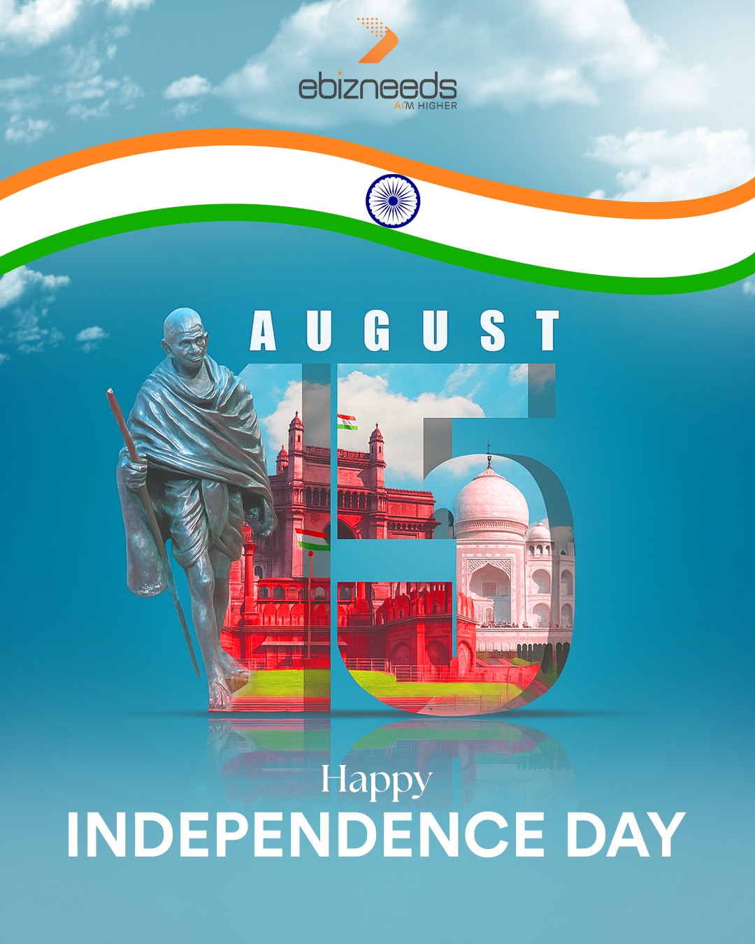 Freedom fuels innovation. This Independence Day, we at EbizNeeds pledge to use technology and creativity to empower businesses, shape ideas, and build a stronger India.
Jai Hind!
#IndependenceDay #HappyIndependenceDay #EbizNeeds #FreedomToInnovate #TechnologyForIndia #JaiHind #DigitalIndia #SpiritOfFreedom