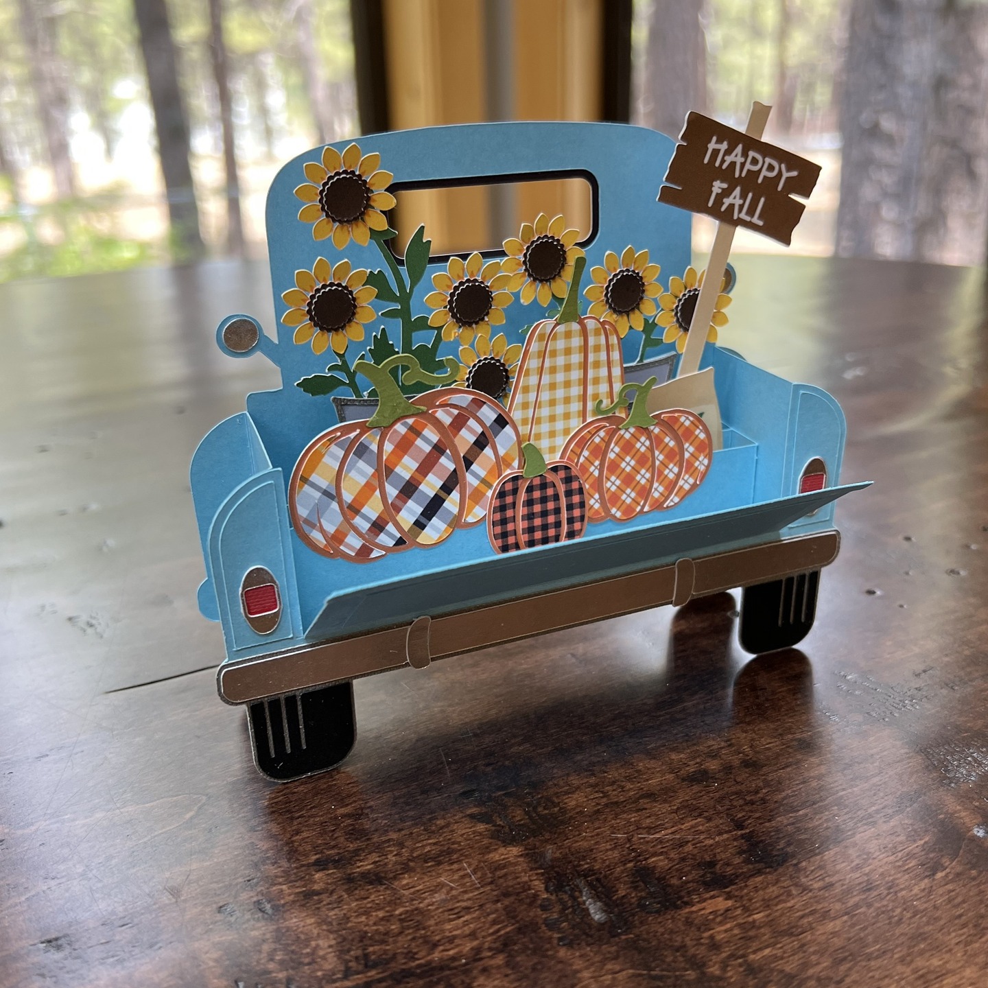 I am thrilled to share my latest creation—one that has quickly become my absolute favorite project! I couldn’t be more exited about how it turned out. This project is perfect for fall, so cute with a tailgate that opens! What makes this card truly special is its versatility—not only can you send it as a heartfelt greeting, but the recipient can also display it on a window sill or shelf as a festive decoration. I love it so much that I am already making a Christmas version.
.
.
@Cricut
#HelloFall #FallCrafts #PumpkinCrafts #SunflowerCrafts #BoxCard #BoxCardDesign #CricutCrafts #CricutMade #AutumnDIY #PumpkinSeason #SunflowerSeason #HandmadeCards #PaperCrafts #PlaidStyle #CraftyFall #cricutprojects
