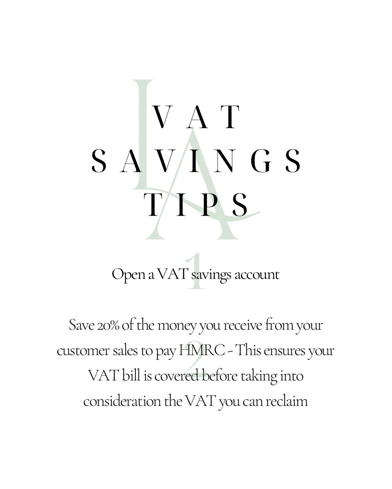 A little tip for you VAT registered businesses - save save save so there are no surprise bills every quarter
