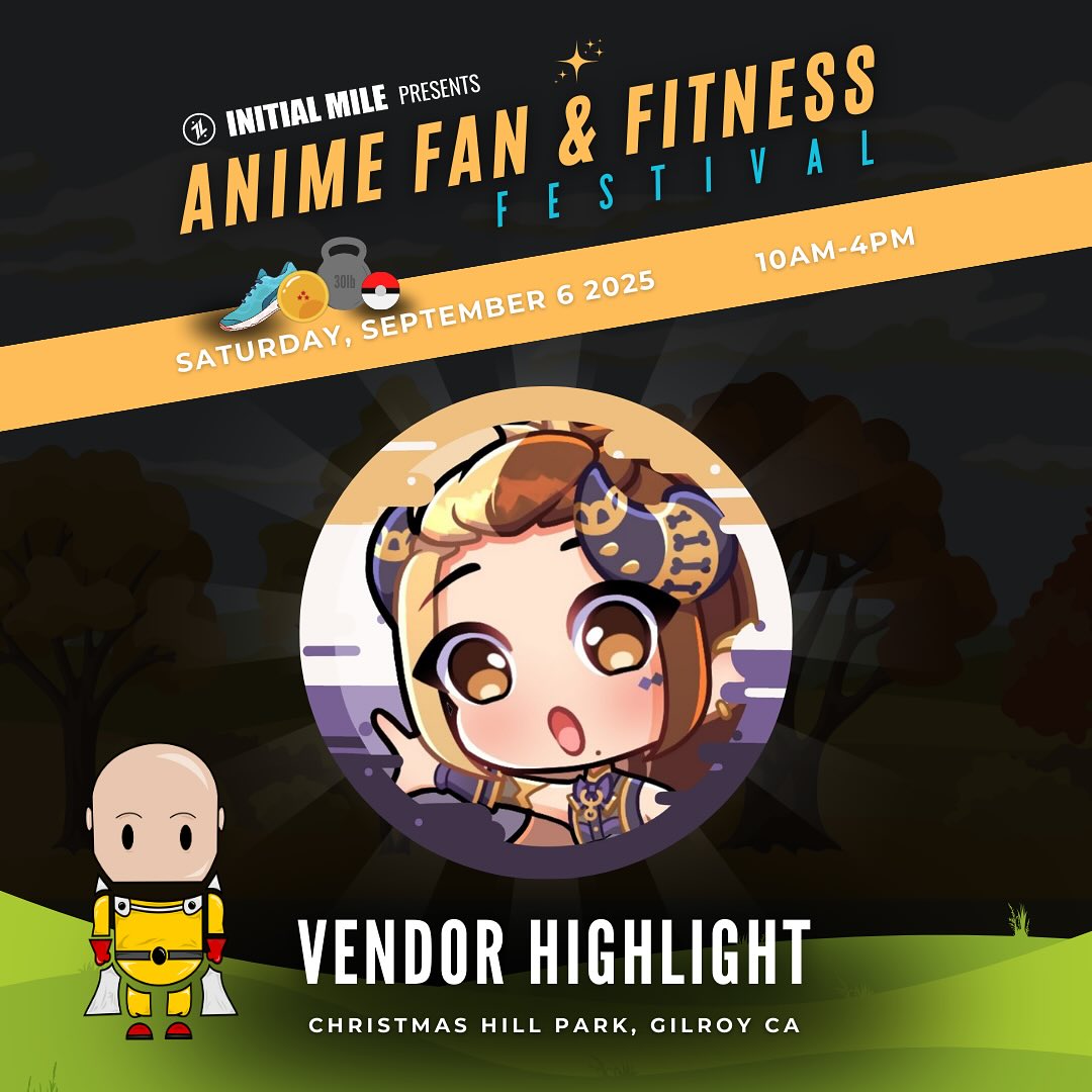 Get your stickers and keychains inspired by some of your favorite characters by visiting @hotsoupymiku booth at our inaugural Anime Fan and Fitness Festival on September 6 in Gilroy! #animefanandfitnessfestival #initialmile #adaptevolveascend #animefest #animefans #anime #animelife #fitnessfest #fitnesslifestyle #fitlife #fitnessfest #bayareaevents #gilroy #artist #stickerart #keychainart