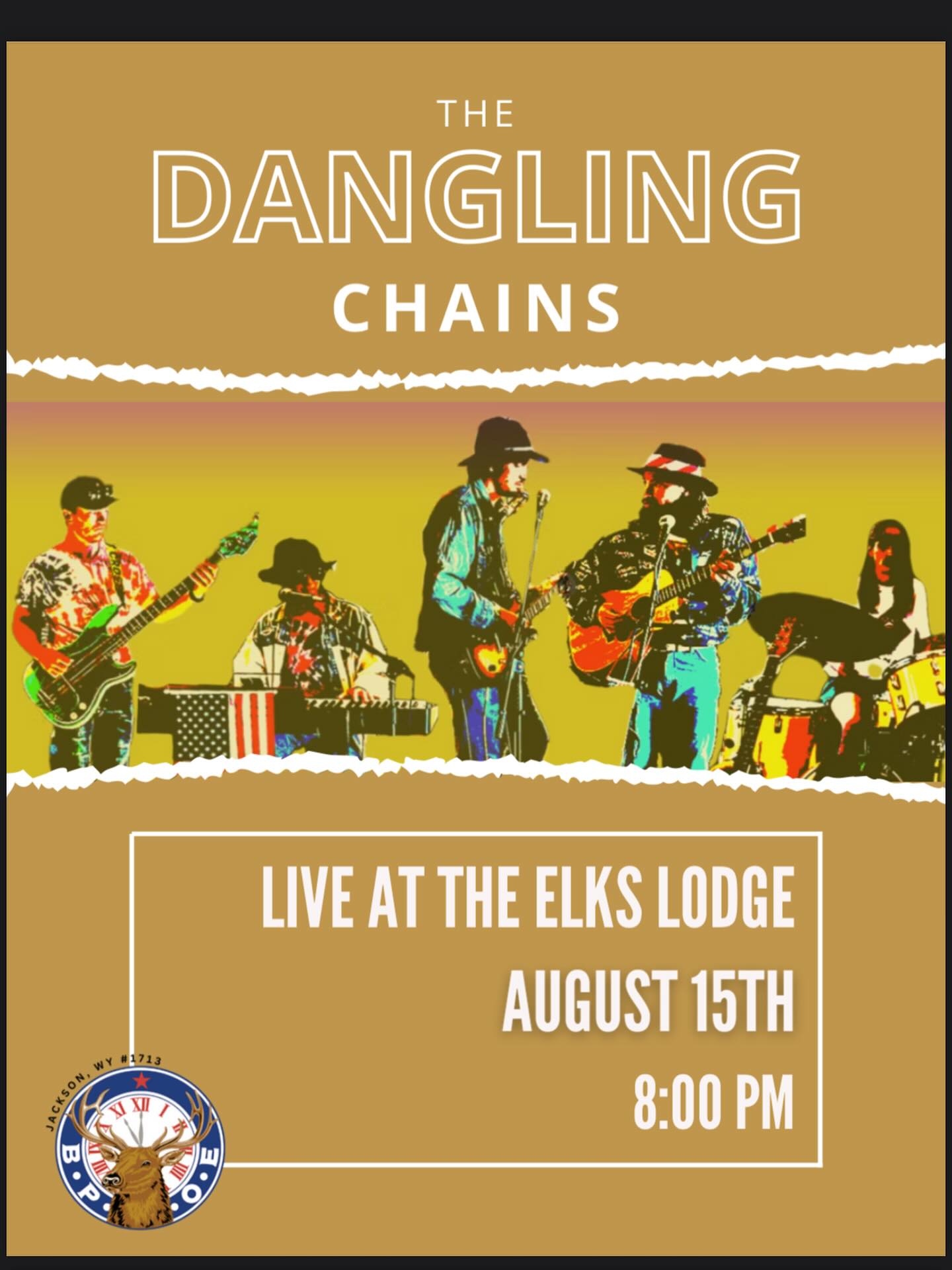 Friday 8/15 come see us at the Elks lodge. We have some old friends in town, and it’s sure to be a good one.