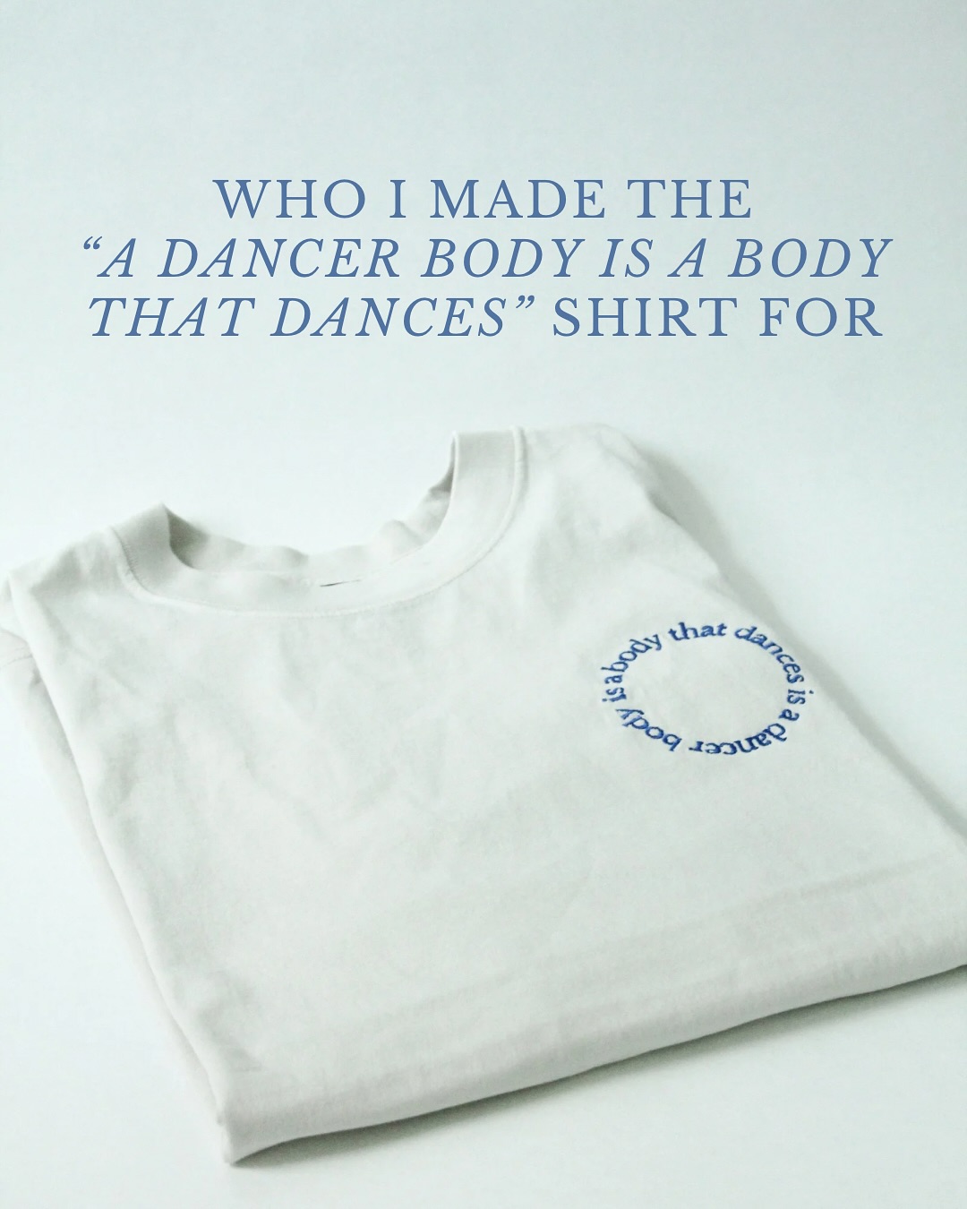A message worth wearing. Dancer Body Oversized Tee out now on cozydancer.com