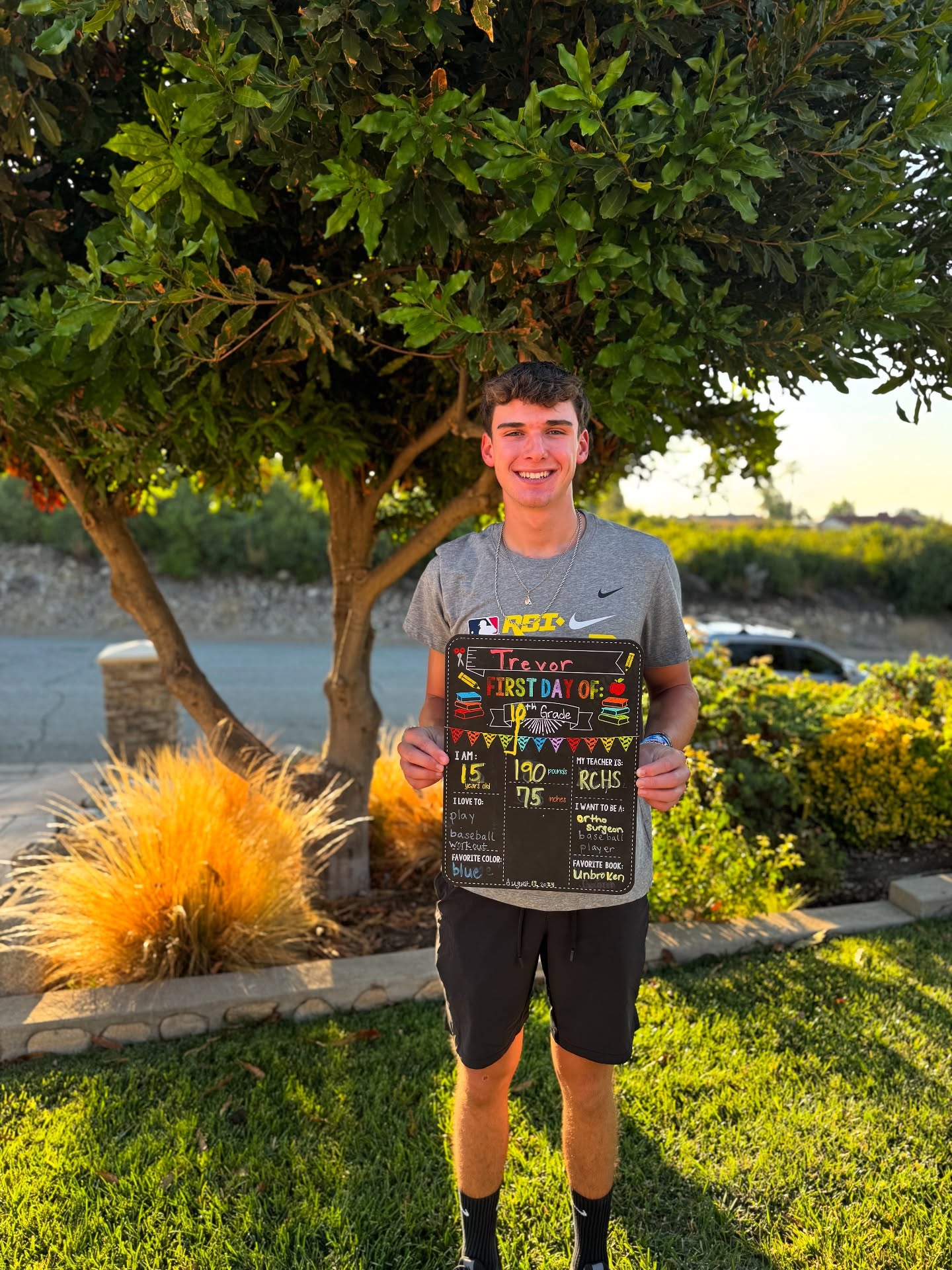 Happy first day of school for this guy! Although school started last week, he missed his first day (and week for that matter) since he was in Florida playing baseball, so today is HIS first day! I’m so excited for him, and can't believe I have a 10th grader 🥹