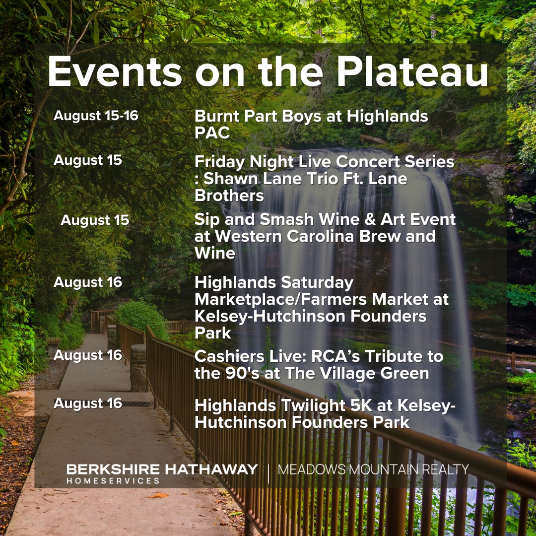 Looking for something to do while you’re enjoying the Plateau this weekend? 🌄🎶 From local markets to live music and community events, there’s always something happening here!
📅 Click the link in bio to view our full events calendar and make the most of your mountain days.
#bhhsmmr #highlandsnc #cashiersnc #mountainlife #LocalLiving