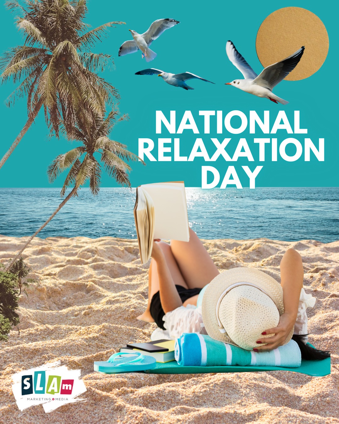 Take a deep breath this National Relaxation Day 💆♀️
While you unwind, let SLAM handle your marketing needs so you can truly stress less.
Shoot us a DM ➡️ your marketing zen starts here 🏝️
#nationalrelaxationday #smallbusinessmarketing #nonprofitmarketing #slammm
