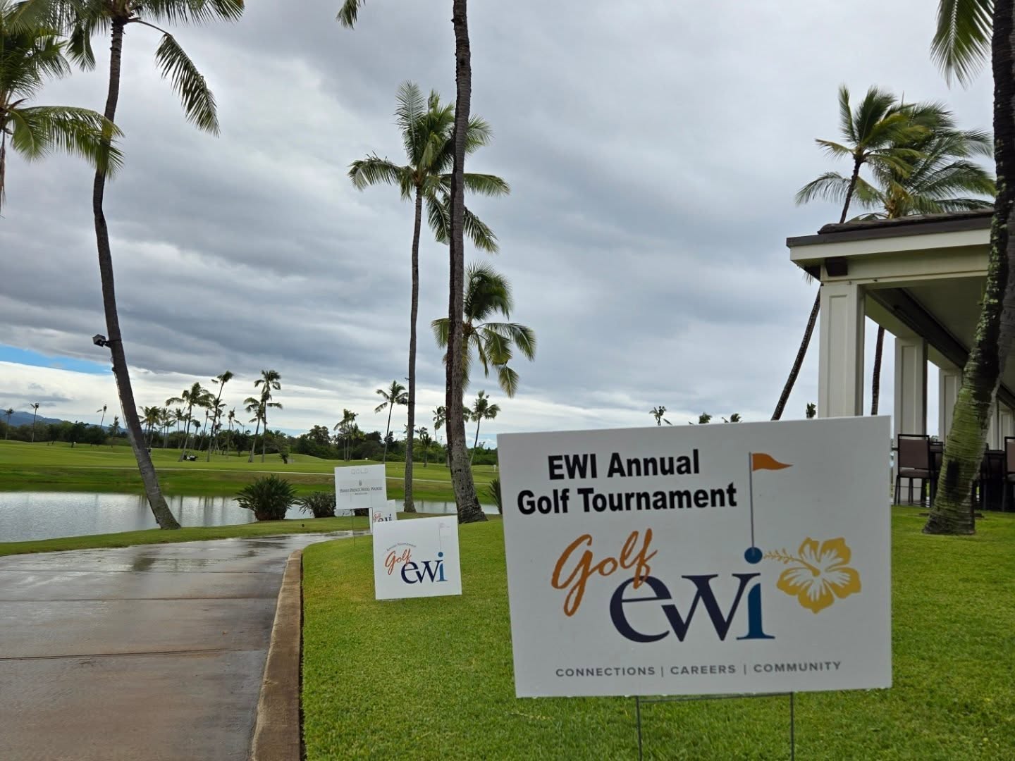 Our 26th Annual Golf Tournament is almost in the books!
Mahalo to the Hawaii Prince Golf Course for hosting us.
Mahalo to our Platinum Sponsors Kyoya Marriott Complex and American Floor and Home.
Mahalo to our Gold Sponsors Robert Half International, Proservice Hawaii, Highgate, and Aargon Agency.
Our tournament raises funds for our EWISP and ASIST scholarships, giving HS seniors and adults transitioning back into education an little extra help with their finances.
Mahalo to all our golfers, donors, volunteers, EWI members, friends, family, and guests for your support, enthusiasm, and aloha!
#ewigolftournament #ewischolarship #ewihonoluluchapter #luckywelivehawaii