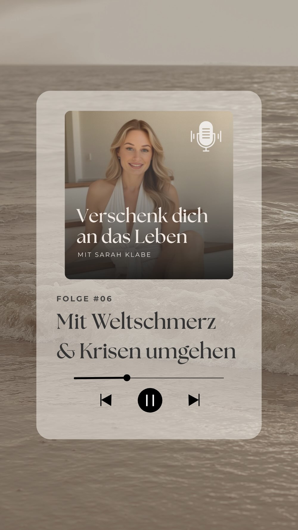 Der Perspektivwechsel in meiner neuen Podcastfolge, bringt dich direkt wieder zurück zu deinem inneren Frieden 🙏🏼🤍
🎧 Jetzt reinhören – Link in Bio
#Weltschmerz #krisen #nlp #tiefenpsychologie #hypnose #persönlichkeitsentwicklung #gaza #trauma