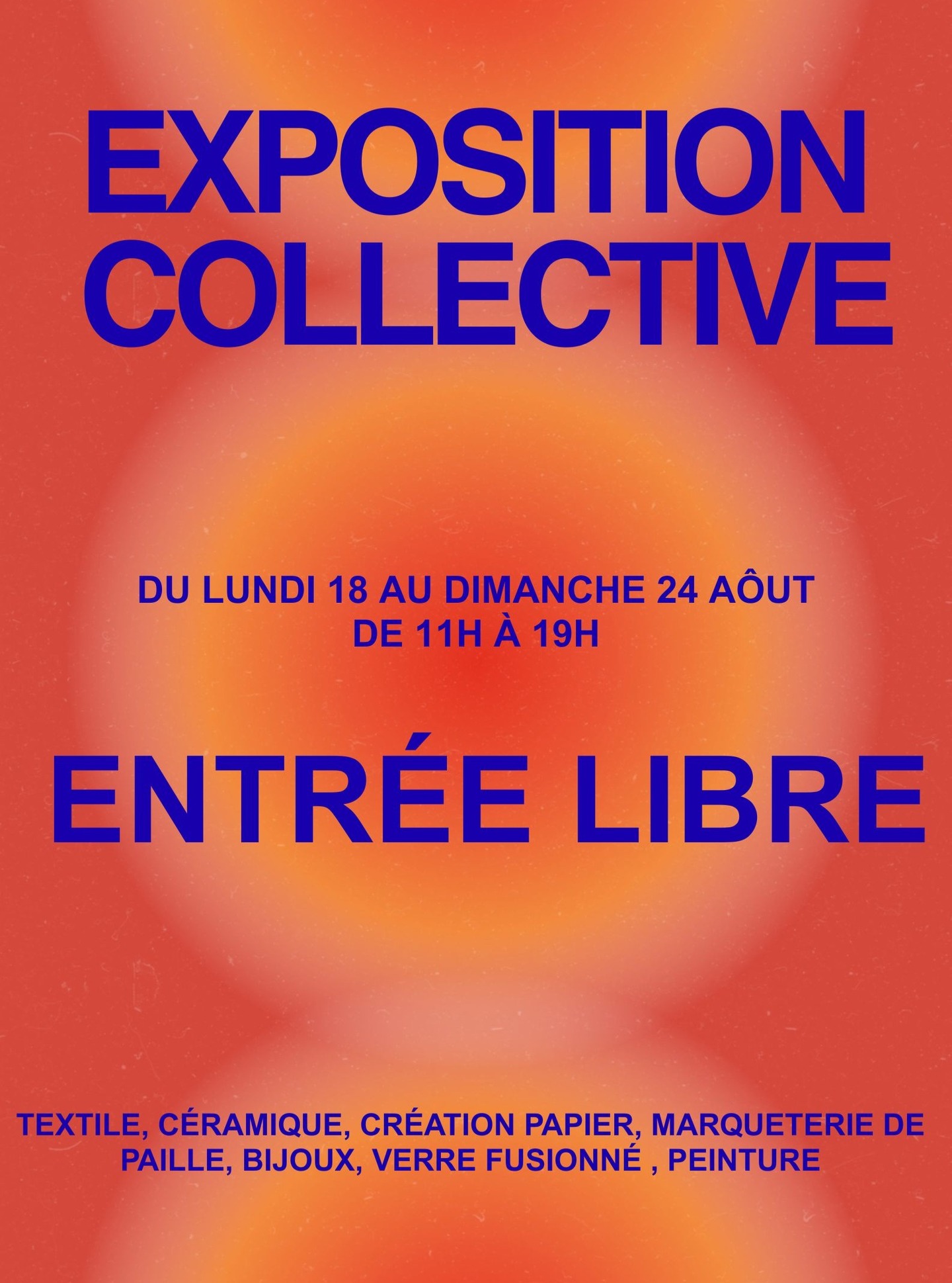 I am very happy to be part of the collective expo at Maison Dadon in Conques from 18th to 24th August.
Beautiful textile, ceramic, paper, straw marquetry, paintings and or course fused glass
@magali.vermeersch
@gregoryproch.art.gallery
@latelierdartgile
@marqueteriebarbieri
Poterie Al-Terre
@atelier.marlenevidal