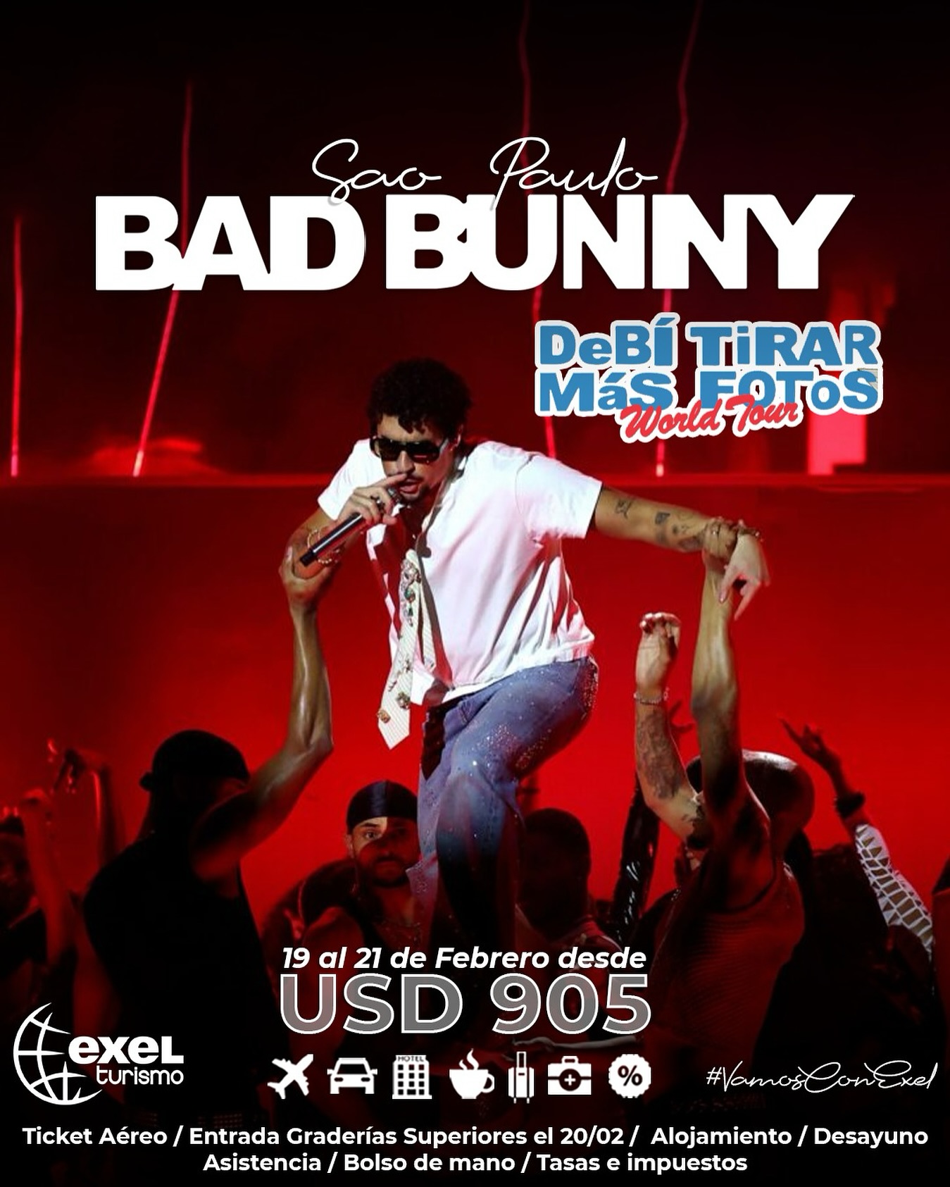 Bad Bunny 🐰
Escribinos 📲
#Viaje #VamosConExel