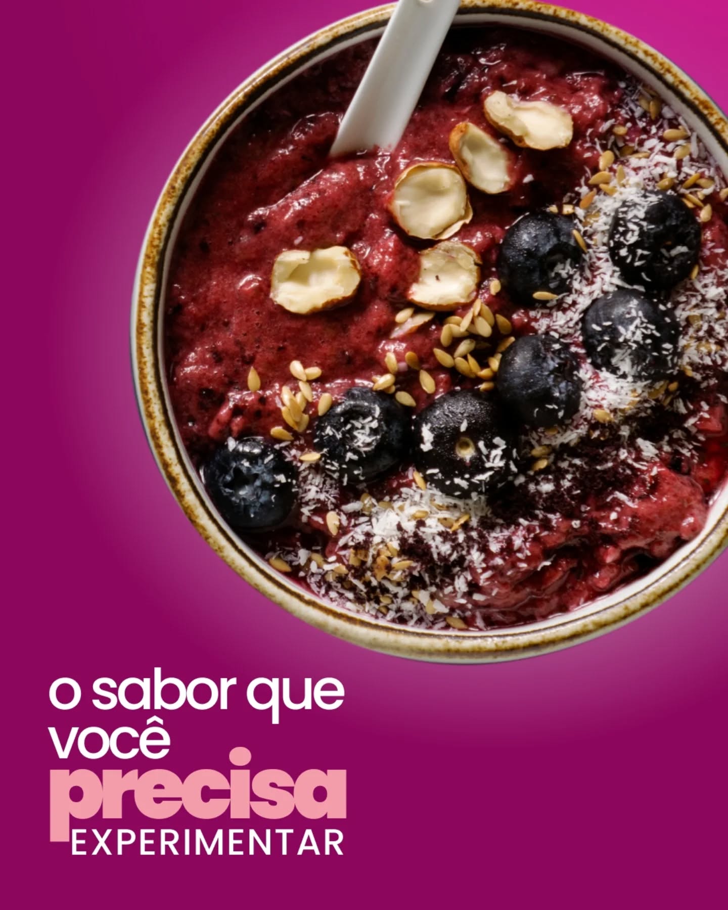 Textura perfeita, sabor marcante e combinações que conquistam na primeira colherada.
Conheça nossa linha Spice Açaí e se apaixone pelo sabor que é ser Ice Spice.
