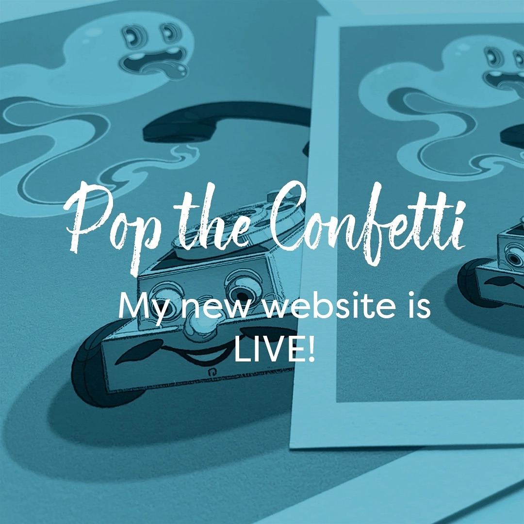 Completely over the moon with my new website which was designed by @deejayartist. What a talent! It’s engaging, fun and functional. There’s sweet, affordable new mech on there including a sticker sheet where 100% of the proceeds will go to charity. So you can help families in war torn countries. I cover the costs, you spread the love 🧡 #popsurreal #merchendise #artprintshop