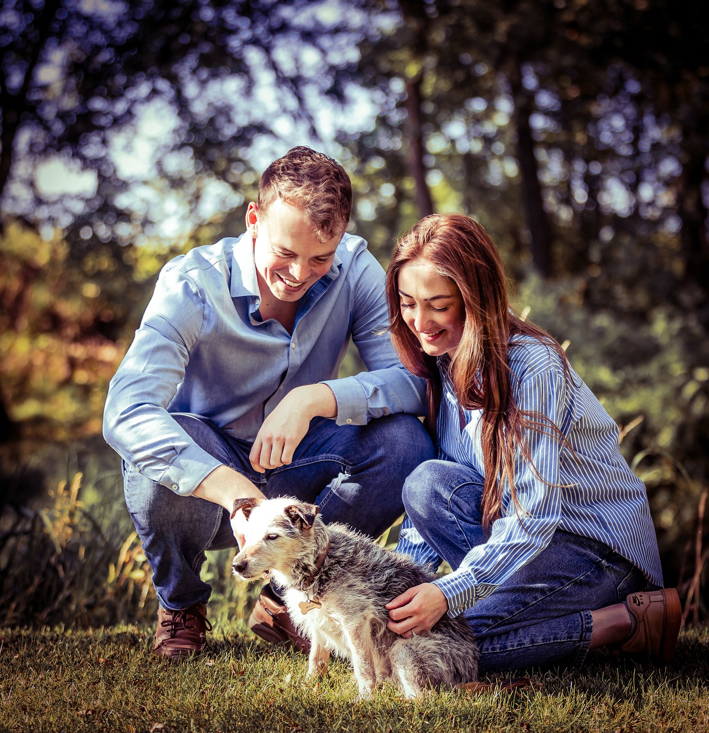 Charlotte and Joe on their pre-wedding shoot in Tanworth in Arden.