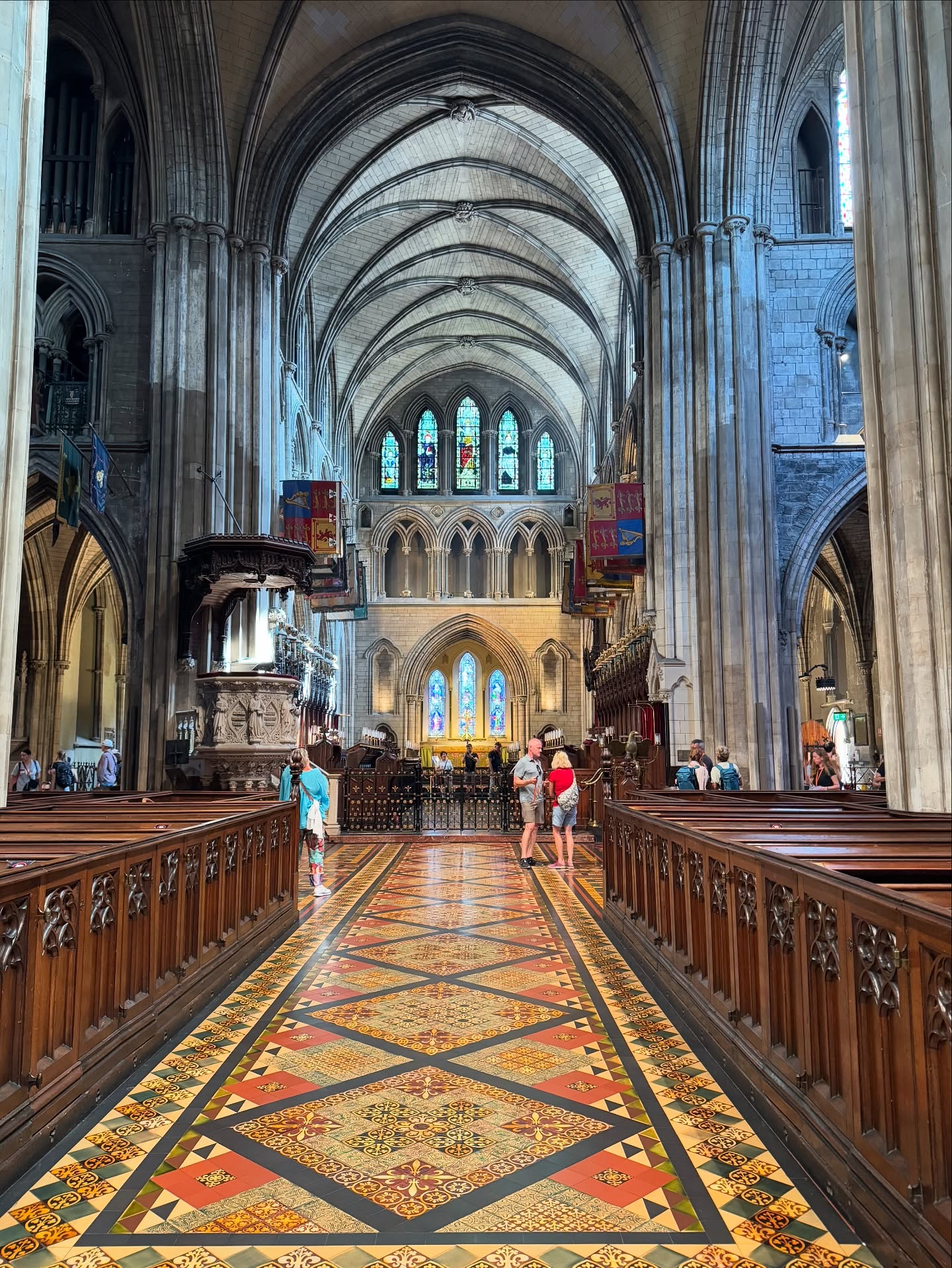 Last stop 🇮🇪 — Dublin!
Our 100-day, 12-country journey ends here, in a city layered with history. Founded by Vikings in 841, it’s where medieval cathedrals stand beside glassy offices, pubs, churches, libraries & bookstores.
Day 1 — We stepped into Saint Patrick’s Cathedral, a place of worship for over 800 years where stone, light & centuries of prayer breathe together. Patrick’s story is one of transformation—once a captive in Ireland, he returned by choice, carrying a message of faith & compassion.
The floor feels like a stone quilt (quilter here), each tile a stitched memory. The fleur-de-lis—symbol of purity, the Trinity & grace—turns every step into a walk through a tapestry of faith & beauty.
Marsh’s Library is such a hidden gem — it feels like stepping straight into another century, with that warm wood, the scent of old leather-bound books, and the hush that makes you instinctively lower your voice. It’s one of those rare places where u can almost hear the whispers of the people who read there hundreds of years ago. I took a zillion pics!
We popped into the Thomas Moore Bar (tea for me), where I learned about the “snug”—once a discreet spot for women in pubs, now perfect for a secret rendezvous 😉 they say...
Shopping on Grafton Street blended boutique charm with historic character. Brown Thomas was a fave.
I loved MoLI—the Museum of Literature Ireland—where Dublin’s literary soul feels alive in every room. Especially because we’ve explored James Joyce’s Ulysses at school. Paralleling Homer’s Odyssey, Joyce’s work turns one ordinary day in Dublin into an odyssey of the mind, revealing how memory, desire, and self-perception shape our reality. Through its shifting inner voices, it captures the stream of consciousness that psychology later recognized as the intimate theatre where identity is constantly being created and re-created. (Copy No.1 is in the museum)
#Dublin #Ireland #Travel #TheArtOfBeingElsewhere #ATW2025