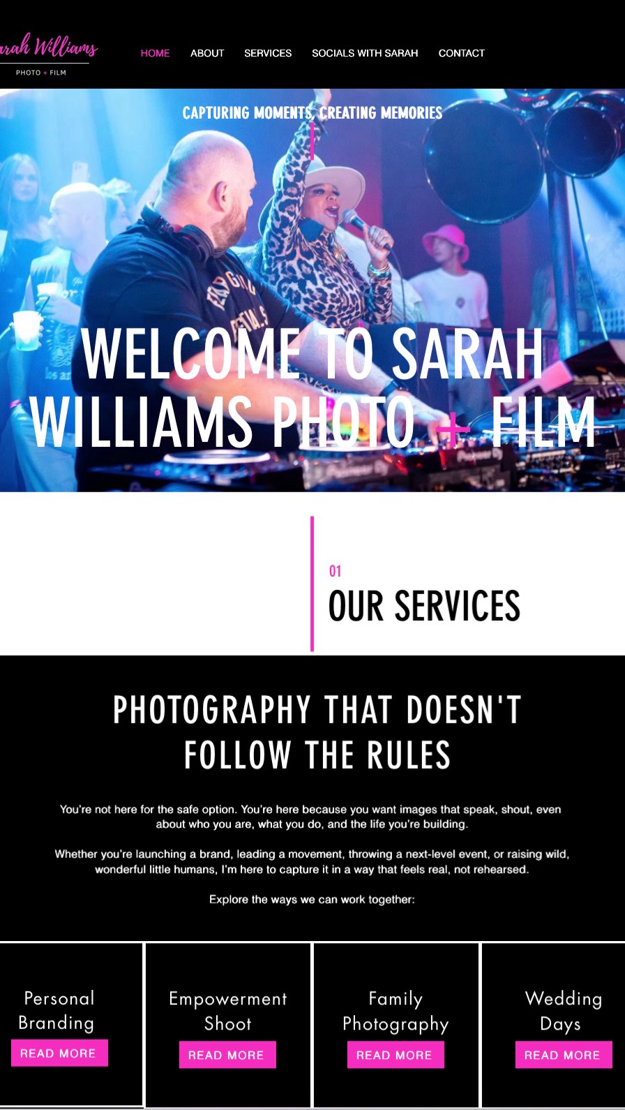 I’m so excited to share the brand-new website I’ve created for @sarahwilliamsphotofilm and this one’s extra special because it connects all of Sarah’s passions and talents in one place.
The site not only showcases Sarah’s stunning branding, wedding, and family photography, but it also links seamlessly to her other venture – @socials_withsarah, her brilliant networking community for women in business. From here, Sarah can now sell event tickets directly through her site, making it easier than ever for her community to connect.
With Sarah currently back and forth from Ibiza, capturing incredible events and world-class DJs 🎶📸, this new platform means her audience can keep up with her latest work and get a real feel for her creative energy – wherever in the world she is!
I’m really looking forward to continuing to work with Sarah as her ongoing Virtual Assistant.
#WebsiteLaunch #SarahWilliamsPhotoAndFilm #SocialsWithSarah #WomenInBusinessUK #NetworkingForWomen #PhotographyWebsite #BrandingPhotography #WeddingPhotography #FamilyPhotography #VirtualPA #WebsiteDesign #ClientWork #EventPhotography