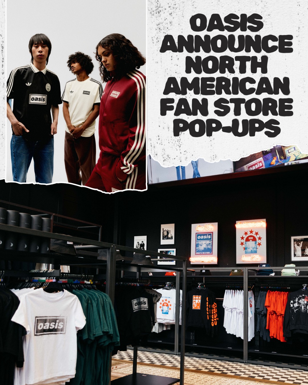 Merch Alert! Backbeat word is on the street that Oasis Live '25 Fan Stores are heading to the US and Canada, timed to the epic global reunion tour's stateside arrival 🎸 From limited-edition tees and hoodies to vinyl and the highly anticipated Adidas Originals x Oasis collab, the pop-ups will hit LA, NY, Chicago, and Toronto starting next week. Check out the link on our story to reserve your spot and avoid the lines!