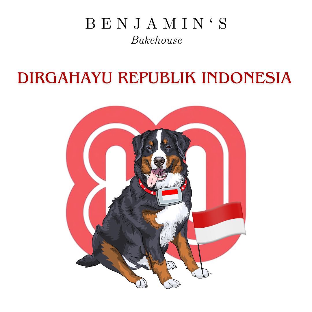 🇮🇩 Dirgahayu Republik Indonesia ke-80!
Today, we celebrate the spirit of freedom, unity, and resilience.
From all of us at Benjamin’s Bakehouse (including our furry friend 🐶), we wish you a joyful and delicious Independence Day! #benjaminsbakehouse