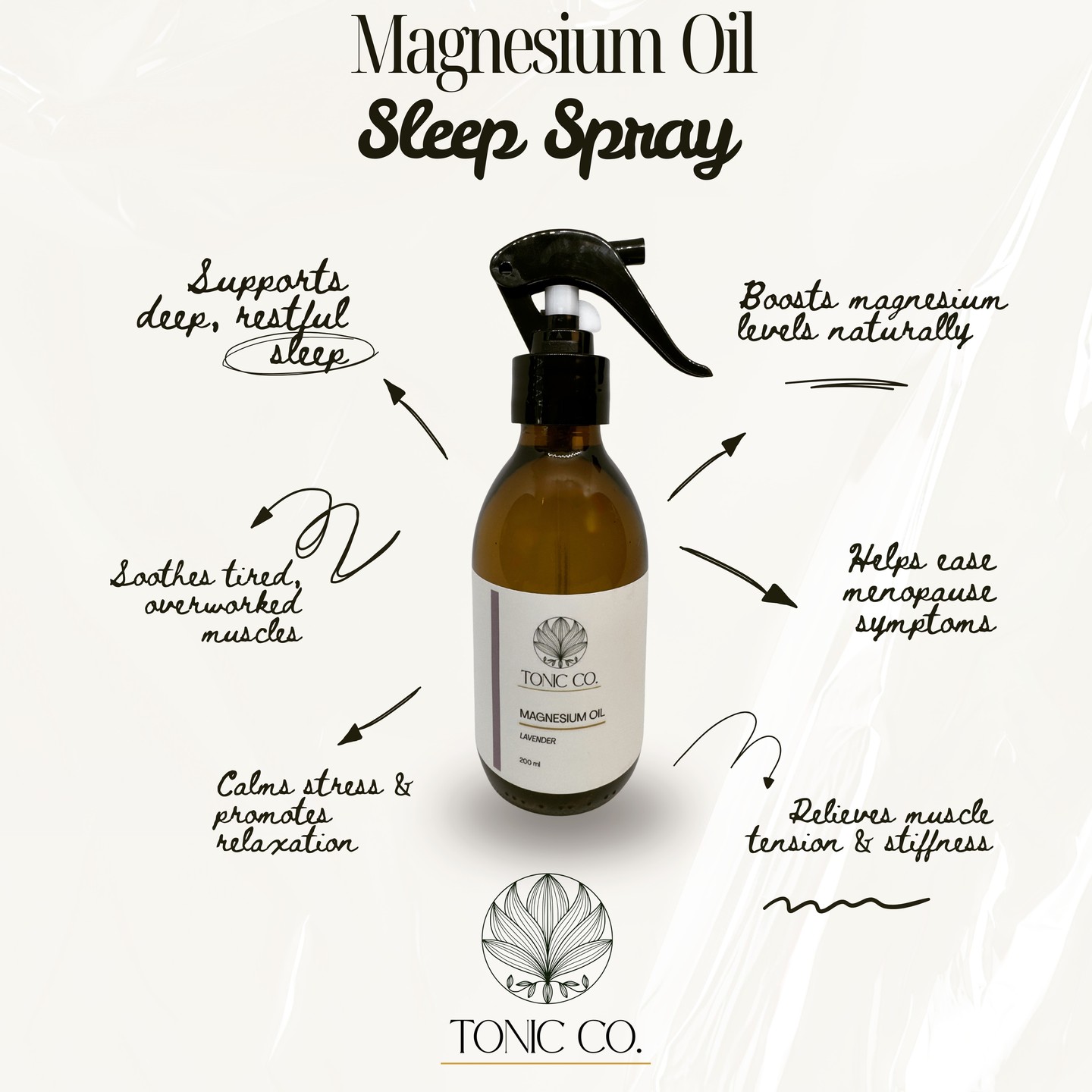 ✨ Better Sleep Starts Here ✨
Drift off naturally with our Magnesium Oil Sleep Spray — your nightly ritual for deeper rest, calmer moods, and relaxed muscles. 🌙💤
💧 Supports deep, restful sleep
💧 Calms stress & promotes relaxation
💧 Soothes tired, overworked muscles
💧 Boosts magnesium levels naturally
💧 Helps ease menopause symptoms
Your skin absorbs magnesium directly, working fast to restore balance and soothe body and mind — all while you sleep. 😌
🌿 100% natural, NZ-made, and cruelty-free
📦 Shop online: www.tonicco.co.nz
#magnesiumoil #sleepspray #naturalsleep #menopausesupport #musclerelief #TonicCo #holistichealthcare
