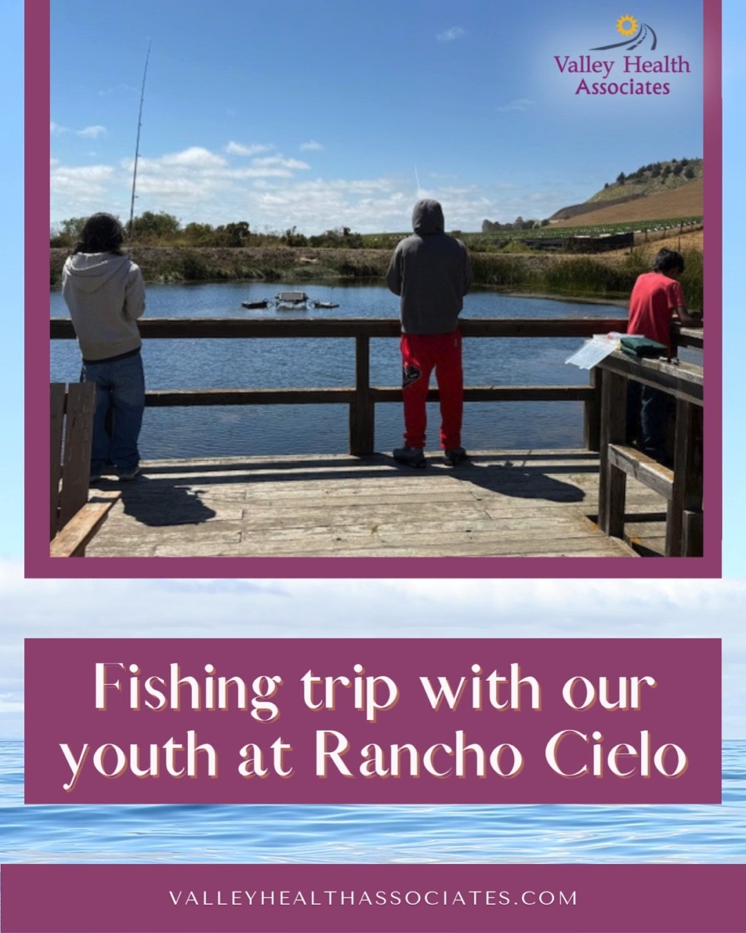 Here are some photos and videos from our fishing trip with the youth last week out at Rancho Cielo!
#ValleyHealthAssociates #MontereyCounty #RecoveryJourney #CommunitySupport