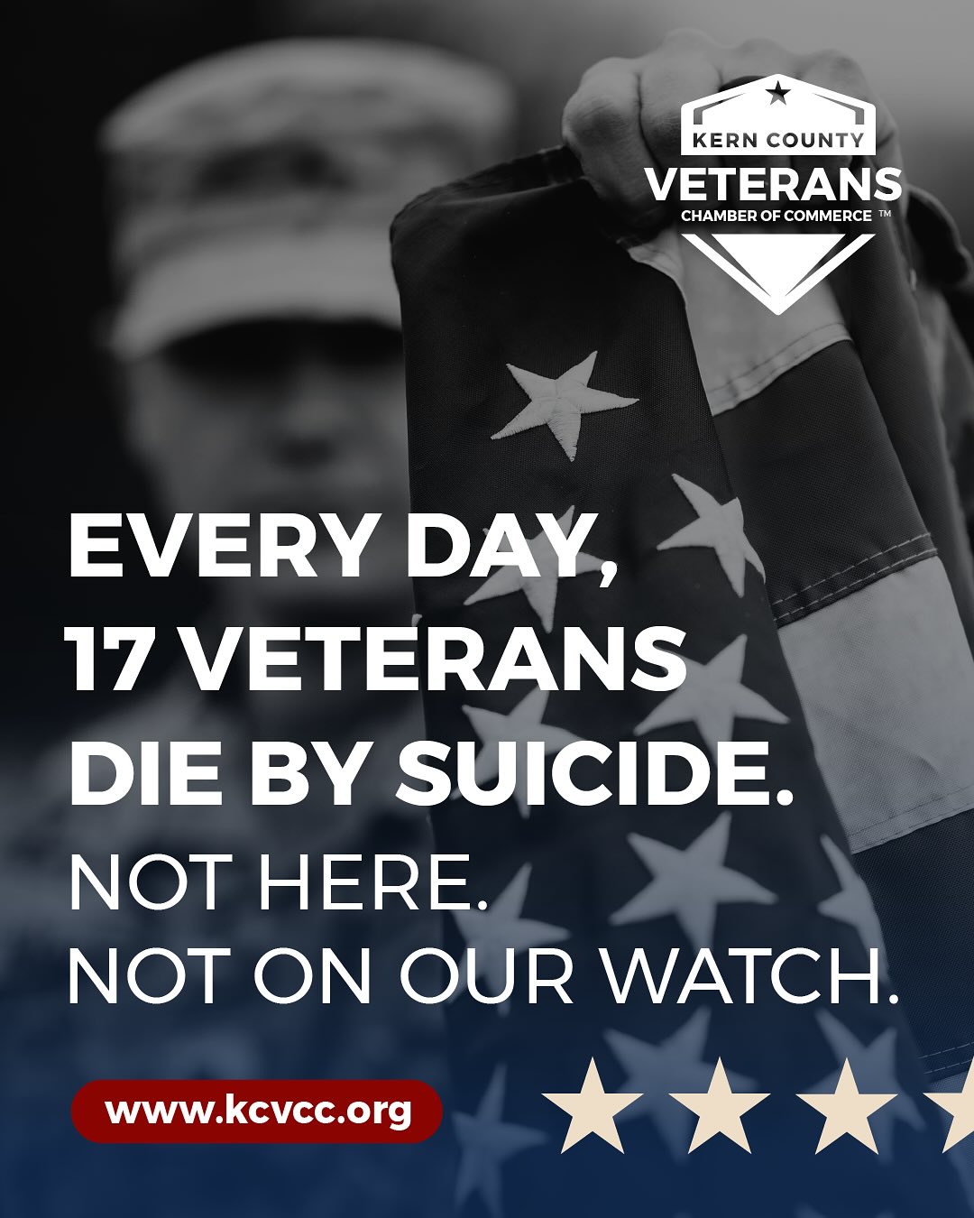 🎖️ They Served Us. Now They Need Us.
Every day, 17 veterans lose their lives to suicide. That is 17 too many. Not here. Not on our watch.
The Veterans Thrive program is more than a safety net, it’s a mission to rebuild lives, restore hope, and ensure our heroes know they are never fighting alone.
Join the ranks. Stand shoulder-to-shoulder with those who have worn the uniform. 💪🏾
Donate today at kcvcc.org and help us keep our veterans thriving.
#VeteransThrive #KCVCC #NotOnOurWatch #SupportOurTroops #BlackBusinessMonth