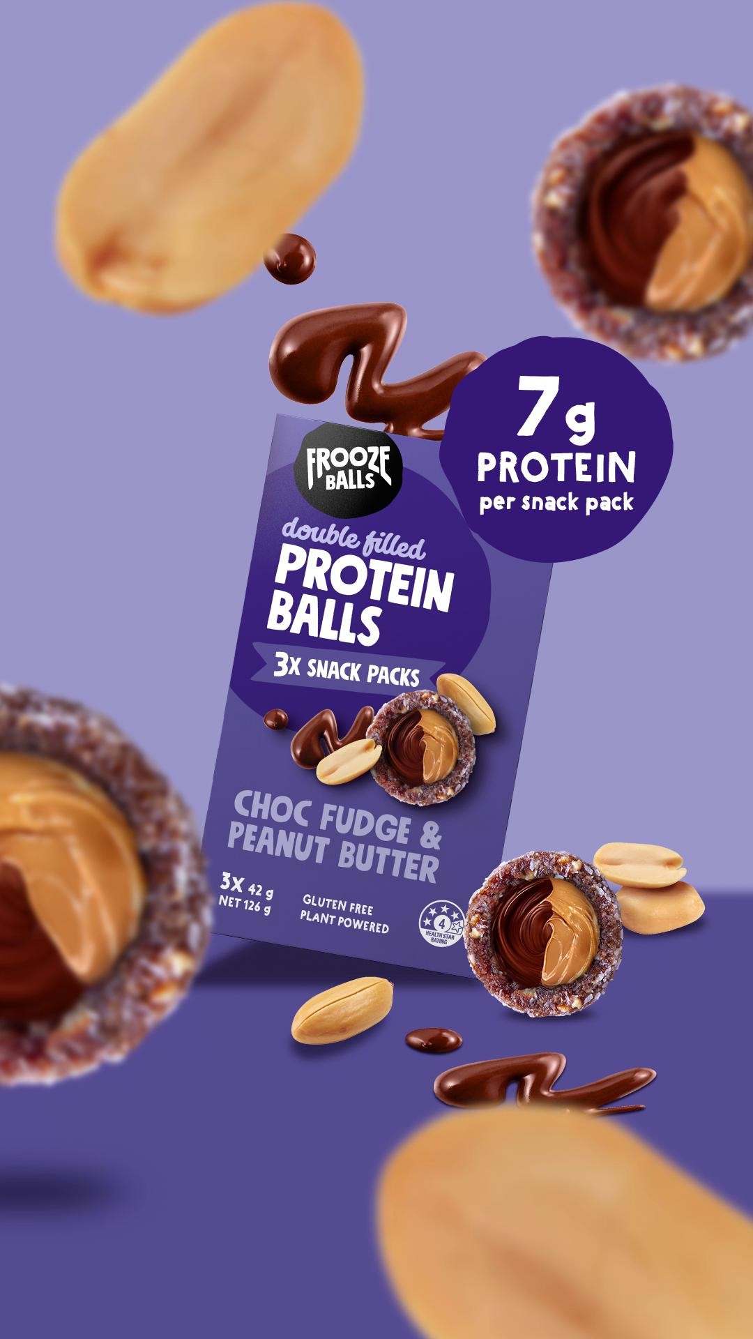 Craving something sweet, fudgy, and nutty? 🍫🥜😏
Double-filled Choc Fudge & Peanut Butter Protein Balls + 7g of plant-powered protein 💪 = one seriously irresistible snack break! 🌱✨
Available now at Woolworths NZ and selected PAK'nSAVE & New World supermarkets.
.
.
Frooze Balls.
Funny name.
Serious plant power!
.
.
#FroozeBalls #PlantPoweredProtein #ChocFudge #PeanutButterLovers #SnackSmart #ProteinSnack #FroozeBallsANZ #SnackPacks
