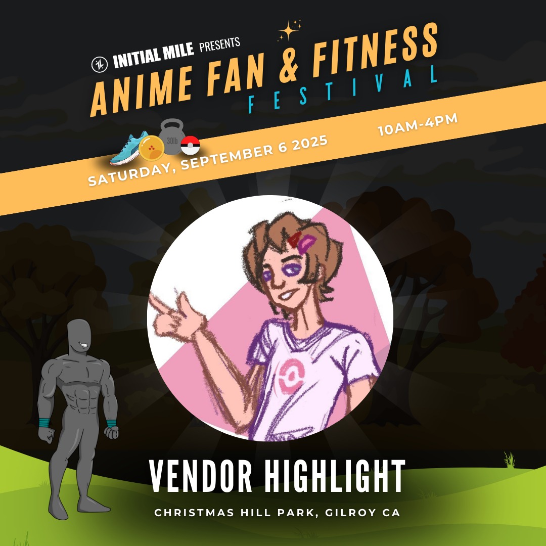 Come check out some fan inspired and original art work from @rowan.artwork at our inaugural Anime Fan and Fitness Festival on Saturday September 6 in Gilroy CA. Visitors will have the chance to pick up some of their newest prints, keychains and more! #animefanandfitnessfestival #initialmile #adaptevolveascend #animefest #animefans #anime #animelife #fitnessfest #fitnesslifestyle #fitlife #fitnessfest #bayareaevents #gilroy #artist #digitalart #faninspired