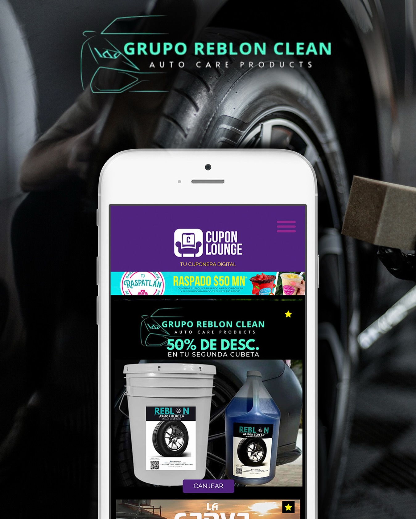 Un gran detalle para mantener tu auto rechinando
Aprovecha la promo de nuestra App que ofrece @reblonmx