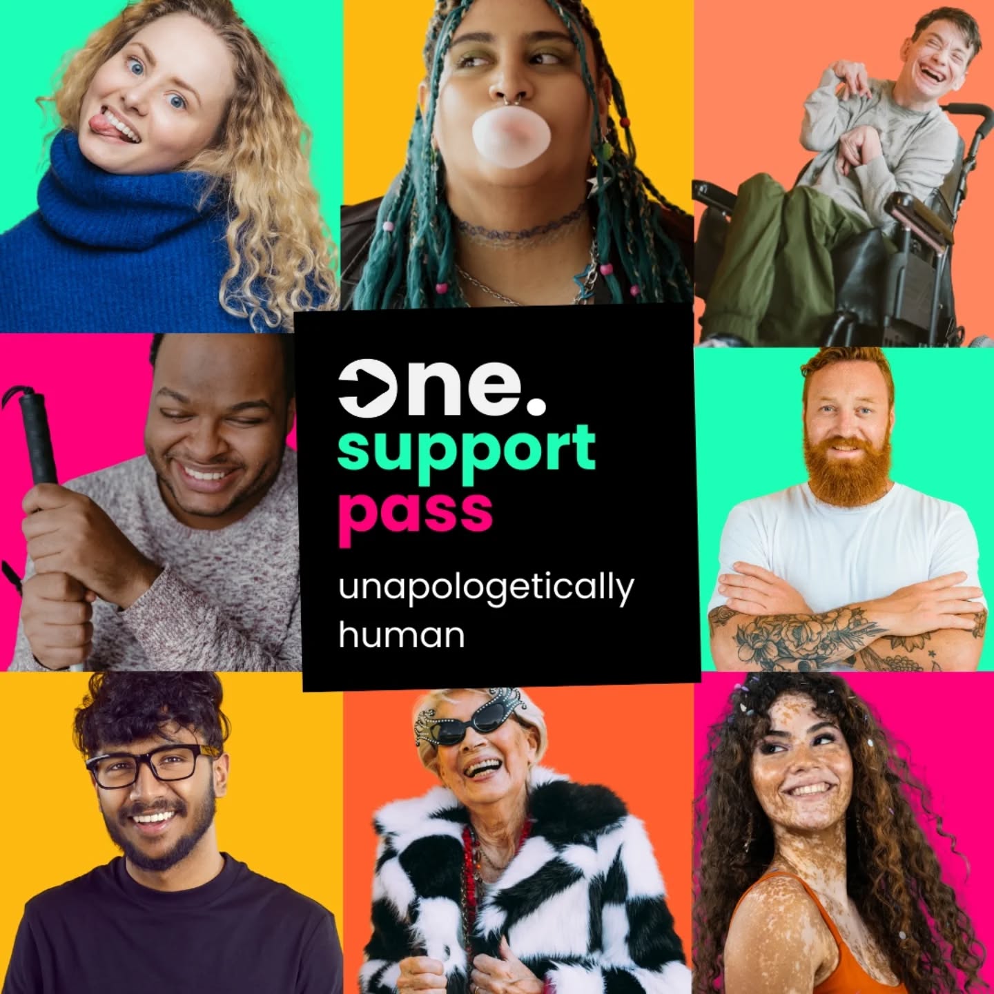 Hey we're new here 👋🏼
We are The One Support Pass
An app on your phone, that stores all your support needs in one place!? Never needing to repeat yourself ever again!? YES PLEASE!
It is not about fitting in, it is about making space for difference and ensuring everyone’s needs are understood and respected the first time, every time.
All humans welcome. Especially the weird ones. We are unapologetically human.
Follow us. Share us.
Together we can get the support we need 🖤
Image description: a vibrant collage of diverse, joyful people surrounding the one support pass logo with the tagline 'unapologetically human'. Background colours in this image are bright pink, bright green, yellow and orange.
#UnapologeticallyHuman #SupportPass #OneSupportPass #New #CIC #FollowUs #ShareUs #