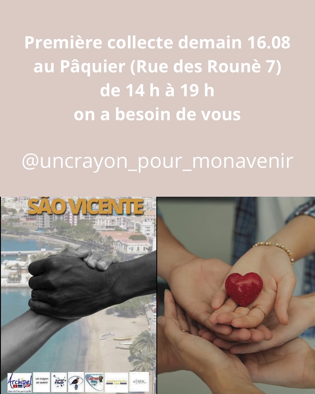 ✏️ Un crayon, un vêtement, un geste… peuvent changer un avenir.
🙏 Merci de tout cœur pour votre soutien 💛
#UnCrayonPourMonAvenir #CapVert #Solidarité #UrgenceCapVert #TempêteErin #SaoVicente #SantoAntao #SaoNicolau #Humanitaire #DonnerPourChanger #EnsemblePourLesEnfants #AideHumanitaire