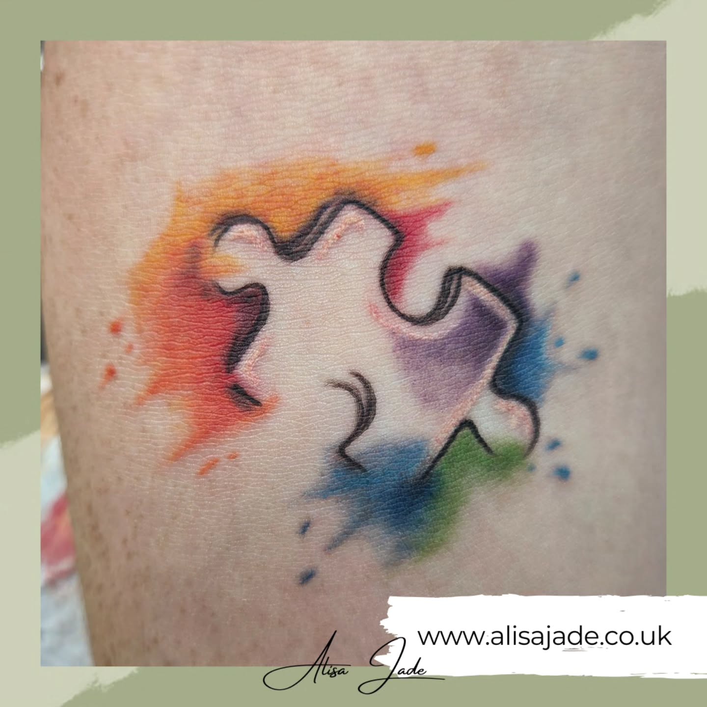 ๐งฉ๐ Yesterdayโs piece with meaning ๐ A watercolour autism puzzle tattoo, a reminder that everyone has their own special place within the bigger picture ๐
A cause close to my own heart โค๏ธ
#autismpuzzlepiece
#autismacceptance #autismmom #tattoostoke #watercolourtattoo