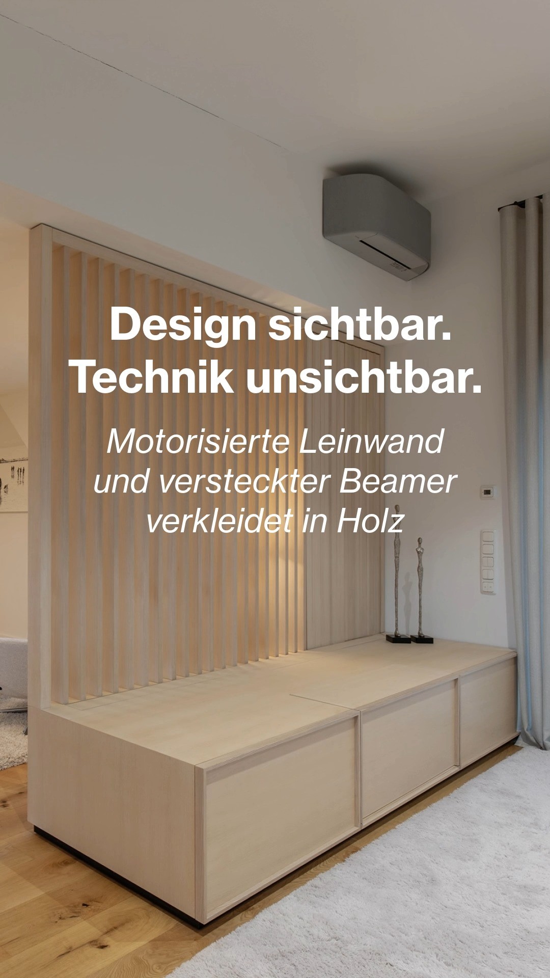 Ein Möbelstück – zwei Funktionen.
Unser Hi-Fi-Sideboard aus edlem Esche-Echtholzfurnier ist nicht nur ein stilvoller Raumtrenner, sondern auch Technik-Wunder: Die motorisierte Beamer-Leinwand ist unsichtbar in die Deckplatte integriert, während der Nahdistanz-Beamer clever hinter einer raffinierten Klappentechnik verschwindet.
#innenausbau #maßanfertigung #holzdesign #wohnideen #hifimöbel #eschefurnier #wohninspiration #raumtrenner #maßmöbel #möbelunikat #interiorinspiration #wohnkonzepte #designmöbel #hozhochzwei