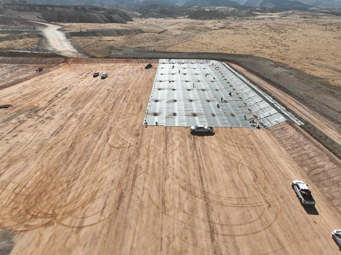 We started placing liner on one of our leach pad projects this week. #hiring
