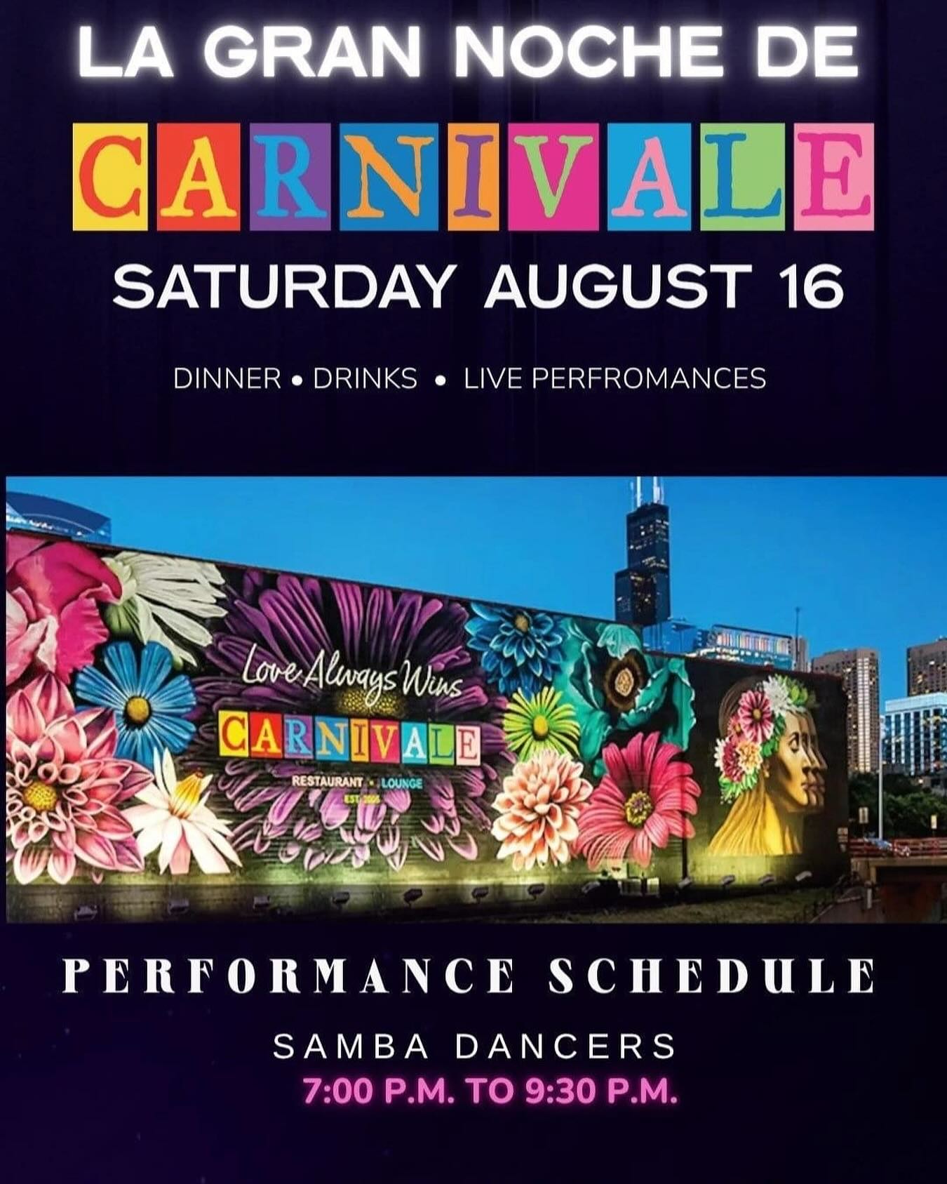 Tonight! I’m spinning the Latin dance party 7-11p. Several mini hora loca and dance shows throughout. Come by and let’s move! 🎉🎵