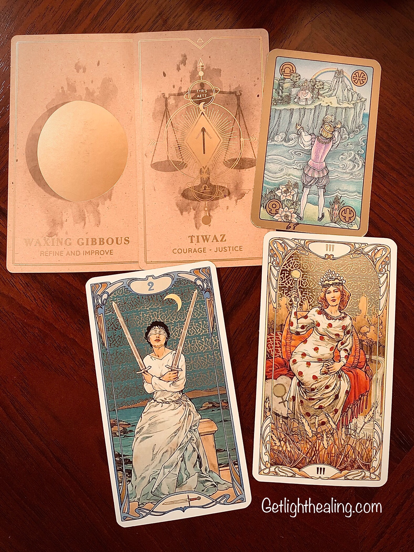 Guidance for September 21, 2025:” Fine Tuning “
Tiwaz, the rune of the spiritual warrior, indicates the need for sound leadership in the face of adversity or opposition. A courageous commitment towards the greater good, consisting of making difficult but honorable choices, and trusting in justice to prevail. Once the path has been chosen the promise to fulfill it cannot be broken although refinements or additional sacrifices may be needed to see this to the end. Re-evaluations and adjustments (Libra) may be necessary while staying true to the chosen path. However, challenges exist because not everyone is on the same page & so relationships may dissolve. The disconnect here is profound—you’re dealing with those viewing the situation through illusion, pursuing perfect harmony that exists only in theory. These individuals fall in love with potential —an ideal—rather than reality, creating fantasy versions of people and situations. Their empathy, while heart-centered, lacks logic (Pisces). The gap between your commitment to justice and their fairy-tale thinking makes compromise (Libra) seem nearly impossible because they’re not living in the same reality. There are no easy answers nor clear winners here—any decision will upset someone. In life, it’s crucial to make conscious choices while being aware of the consequences. 2 of Swords (Moon in Libra) advises you to consider all available information and weigh pros/ cons diplomatically. Ultimately it may just come down to the rule of law and what’s the most rational, balanced decision rather than keeping everyone happy. The truth cannot be denied, but ask yourself: is there a way to marry two opposing options rather than choosing one or the other? Perhaps generous concessions (Venus/Libra) can bridge the gap. An attractive, creative solution emerges (The Empress) that offers some comfortable stability and a unification of shared values. This can provide a smoother passage into the real world whereby one can express themselves freely but with compassion. It’s possible to uphold loving boundaries for everyone’s benefit while remaining diplomatically and mentally flexible.