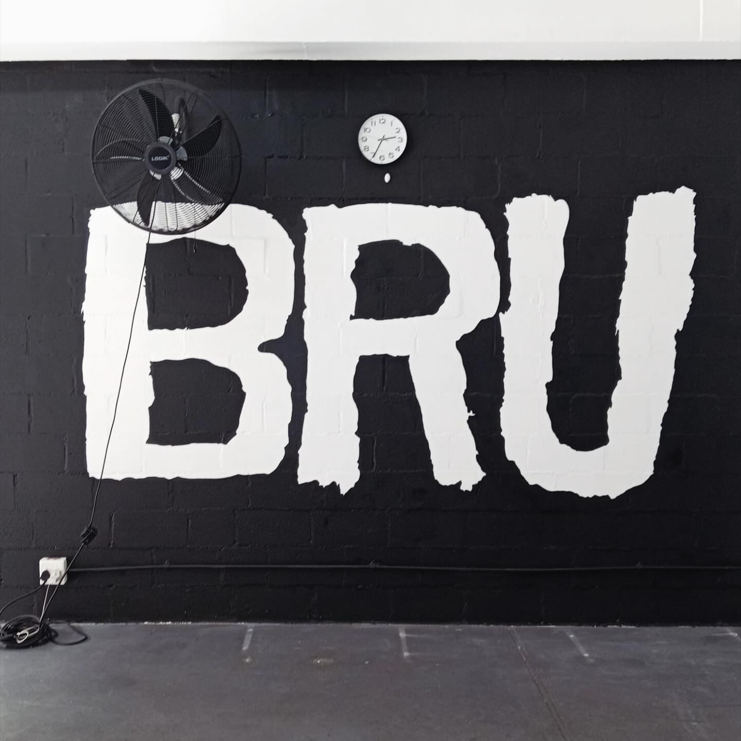 The fine folks at @bru.worldwide recently asked us to paint their rad logo in MADfit MMA gym. We happily obliged! MADfit MMA 🥋👊 47 De Villiers St, Cape Town .
.
.
.
.
.
#signwriting #sign #signpainting #signwriter #signage #1shotpaint #paint #painting #handdrawn #handlettering #handpainted #alwayshandpaint #lettering #typography #letterart #typographyinspired #casuallettering #script #type #cttype #letteringworkshop #capetown #capetownsignwriting #bruworldwide #madfitmma