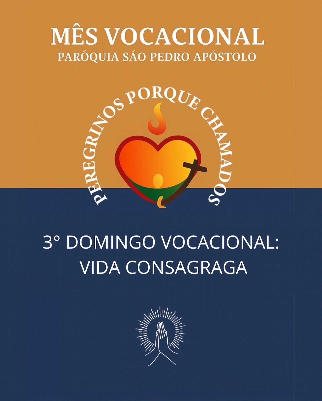 Neste 3° domingo de agosto, mês vocacional, celebramos a Vocação para a vida consagrada.
Homens e mulheres que, inspirados pelo amor de
Deus, dedicam sua vida inteiramente a Ele e ao serviço dos irmãos. Religiosos e religiosas que, pore meio dos votos de castidade, pobreza e obediência, testemunham a presença do Cristo pobre, casto e obediente no mundo.
A vida consagrada é um sinal de esperança e um chamado para todos nós a vivermos com mais profundidade nossa fé, buscando em tudo fazer a vontade do Pai.
Neste dia, rezemos por todos os consagrados e consagradas, agradecendo sua missão e pedindo ao Senhor que desperte novos corações para este chamado de amor e serviço à Igreja.
#MasVocacional