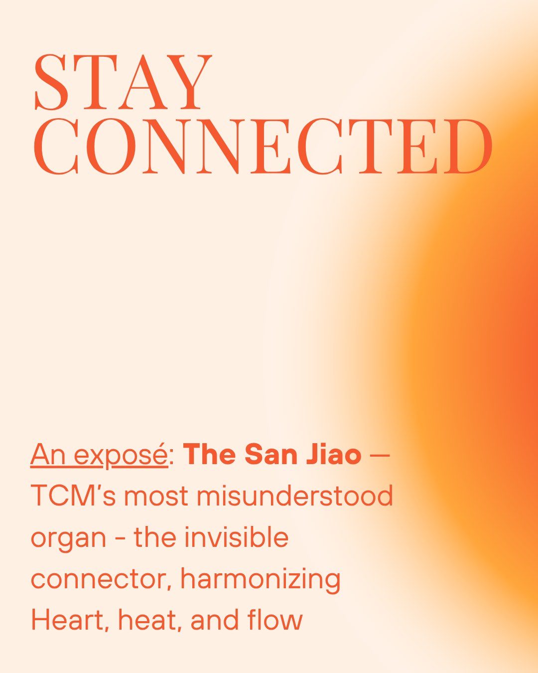 In Chinese medicine, the San Jiao isn’t an organ you can see — but its role is so vital. And it's just starting to be acknowledged in western medicine through the fascial system.
The San Jiao, or Triple Burner, is one of the most mysterious and magical concepts in Traditional Chinese Medicine. It has no physical form, yet it governs everything to do with movement, transformation, and flow.
Divided into three parts — upper, middle, and lower burners — the San Jiao helps regulate heat, fluid metabolism, digestion, and circulation. It ensures that Qi and bodily fluids move smoothly between the organs, like a wise conductor orchestrating harmony throughout the body.
In the summer season, when Fire rules and Heart energy expands, the San Jiao plays a key role in keeping that heat from becoming overwhelming. It works closely with the Heart and Pericardium to manage temperature, move fluids, and prevent emotional and physical burnout.
When the San Jiao is balanced, we feel light, clear, and connected. When it's out of balance, we might feel foggy, overheated, bloated, or emotionally blocked.
Supporting the San Jiao through acupuncture, herbal medicine, movement, and hydration helps ensure that summer’s Fire nourishes us — not drains us.
Feeling stuck, overheated, or like things just aren’t flowing right? Acupuncture can help support your San Jiao and restore harmony across all three burners — so your energy moves with ease again.
#SanJiaoWisdom #TripleBurnerBalance #TCMSummerSeason #HeartAndSanJiao #AcupunctureForFlow