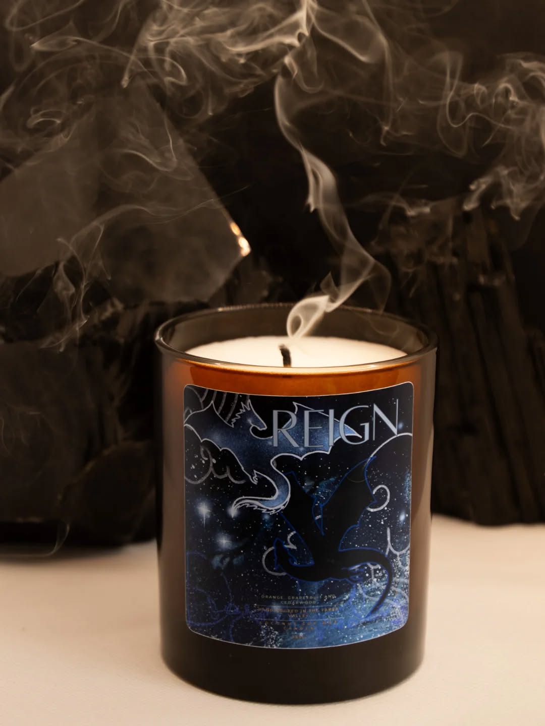 Experience the magic of the Embers of Violence candles collection with Reign! Soft citrus notes on a midnight sky with grounding cedarwood â¨ď¸â¨ď¸
#candles #lostinlee #fourthwing #onyxstorm