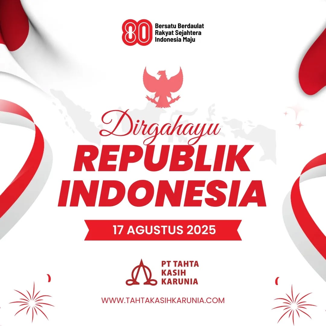 Kita Merdeia karena bersatu, mari terus bersatu agar terus merdeka.
Dirgahayu Republik Indonesia ke 80 tahun
#TKKsafety #hutri80indonesia🇮🇩 #kemerdekaanindonesia #SafetyFirst #K3HSE #tahtakasihkarunia