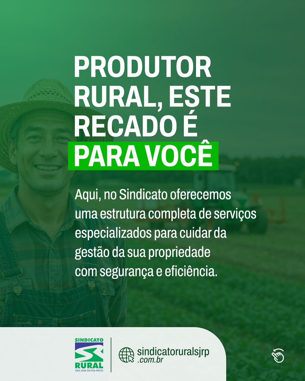 Produtor rural, você não está sozinho na gestão da sua propriedade. O Sindicato Rural SJRP oferece:
- Assessoria contábil e de departamento pessoal;
- Cursos gratuitos do SENAR para capacitação;
- CCIR, georreferenciamento, e convênios vantajosos.
Tudo pensado para simplificar sua rotina e fortalecer seu campo.
Telefone: (17) 3232-5115⠀
Site: www.sindicatoruralsjrp.com.br
#sindicatoruralderiopreto #associados #benefícios #serviçosprestados #agro #riopreto