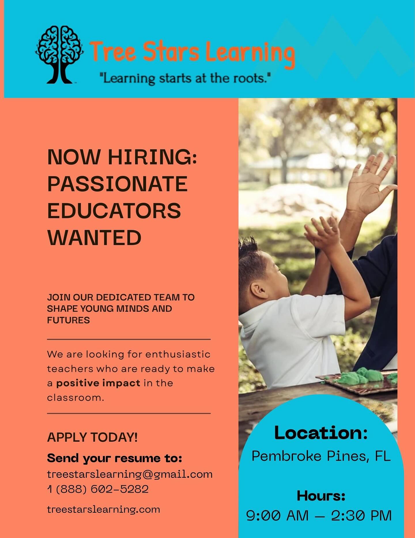 📢 We’re Hiring! 🍎✨
Tree Stars Learning is looking for a passionate Elementary Teacher to join our team in Pembroke Pines, FL. 🌟 This is an in-person position where you’ll have the opportunity to inspire and support amazing students every day.
If you’re dedicated, creative, and ready to make a difference, we’d love to hear from you! 💡
📍 Location: Pembroke Pines, Florida
👩🏫 Position: Elementary Teacher (In-Person)
⏰ Apply ASAP – interviews are starting now!
👉 Contact us today to begin the interview process.
#NowHiring #TeacherJobs #PembrokePines #TreeStarsLearning #elementaryeducationmajor