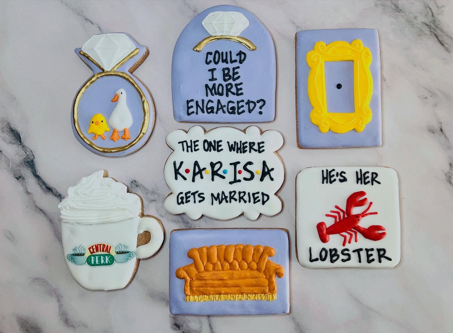 FRIENDS themed bridal shower! This is the one where Karisa gets married. She has found her lobster!