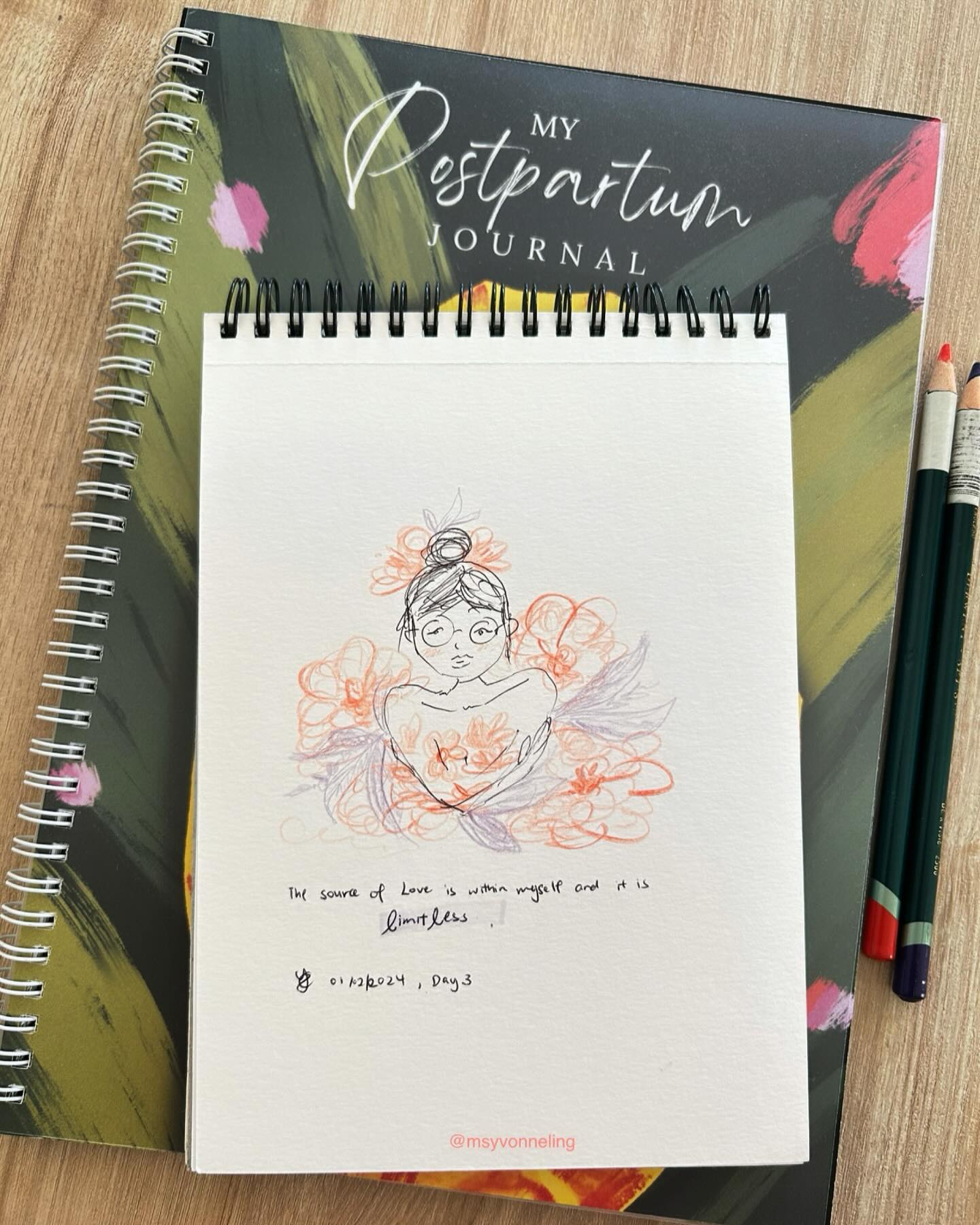 Not every page is bright; but every page is real. 💖
This moment in my journal captures the overwhelm I felt postpartum back then. Instead of holding it in, I let it flow onto the page. 🌿
Art doesn’t fix everything; but it gives your feelings a safe place to exist. Take a breath, mama—you’re allowed to feel it all. 🌸
#thewombflower #PostpartumHealing #EmotionalWellbeing #JournalingForMoms #ArtAsTherapy #MentalHealthForMoms #PostpartumJourney #HealingThroughArt #msyvonneling