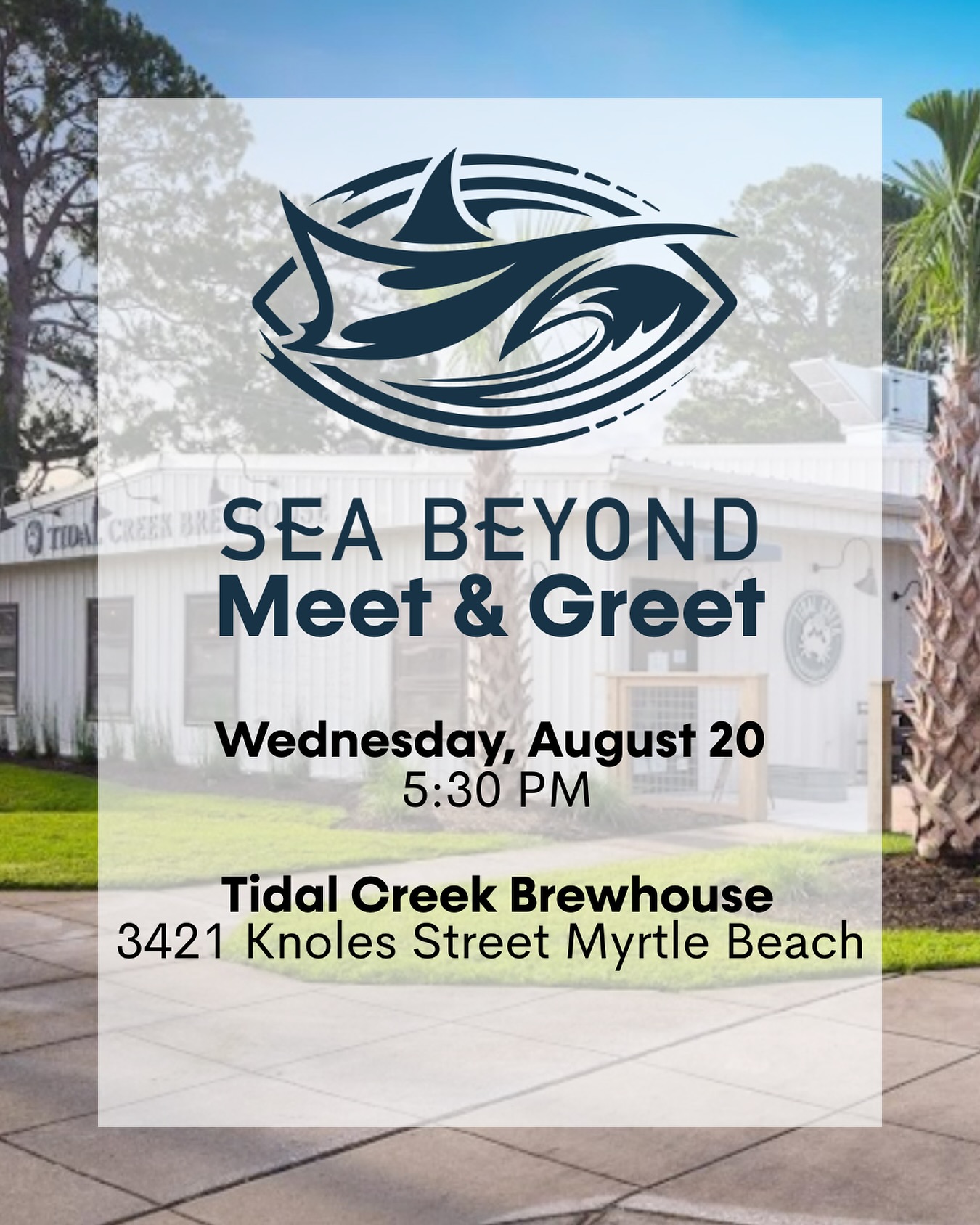 Join us for a Drop-In Meeting Wednesday, August 18th at Tidal Creek Brewhouse. See you soon!